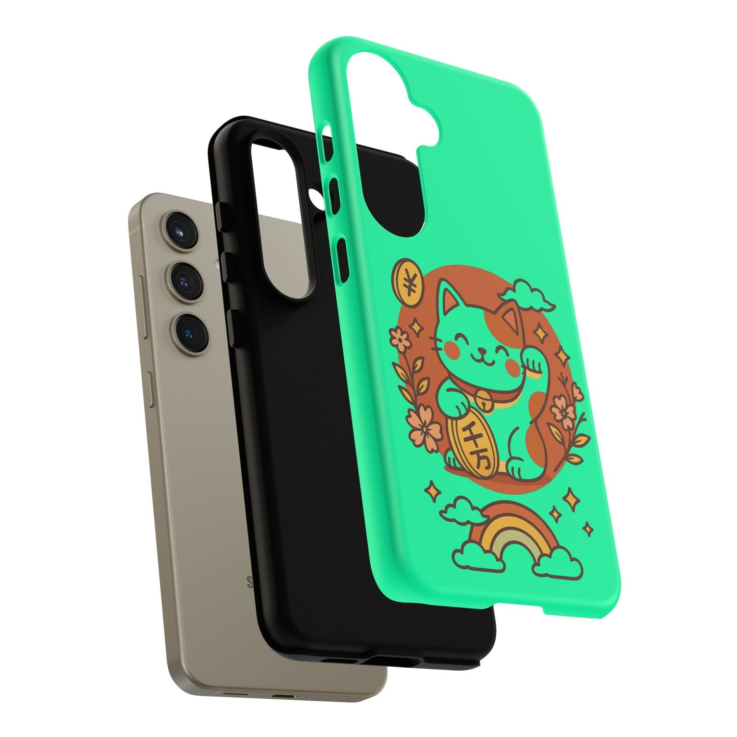 Japanese Kawaii Lucky Cat Protective Phone Case - Paragon Prints