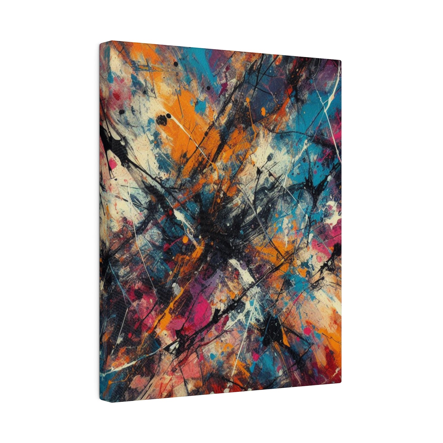 Electric Chaos Abstract Canvas Art Print - Paragon Prints