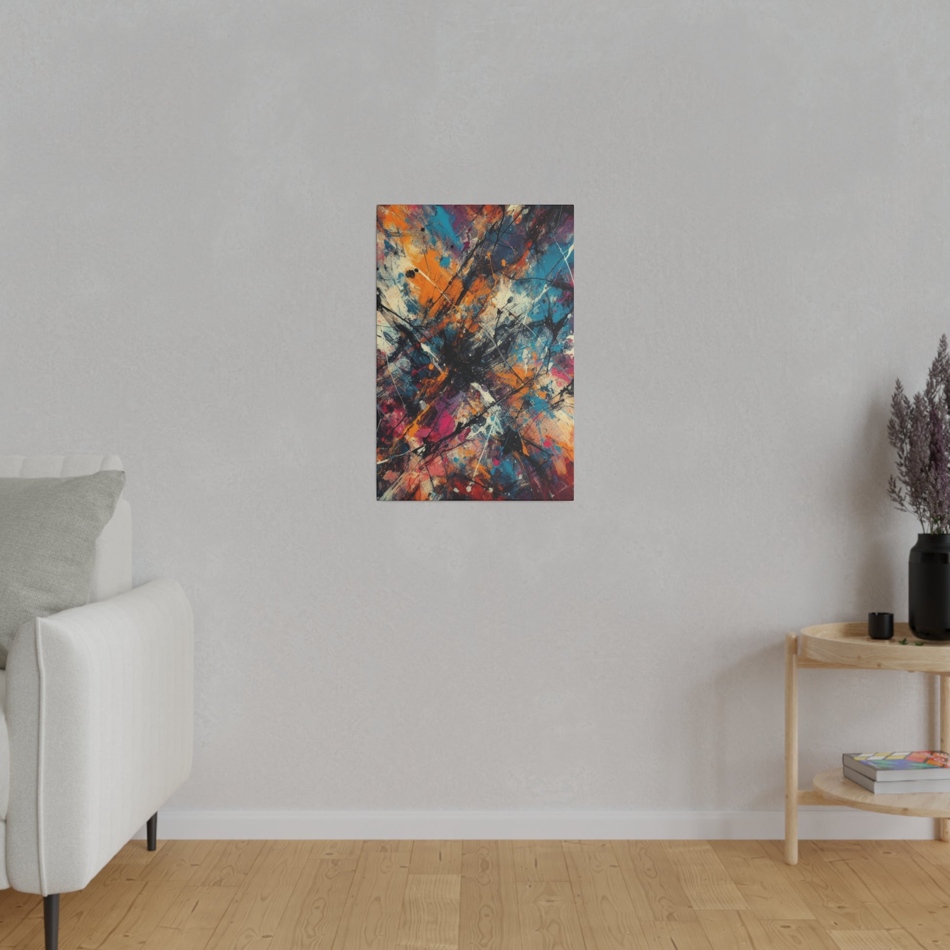 Electric Chaos Abstract Canvas Art Print - Paragon Prints