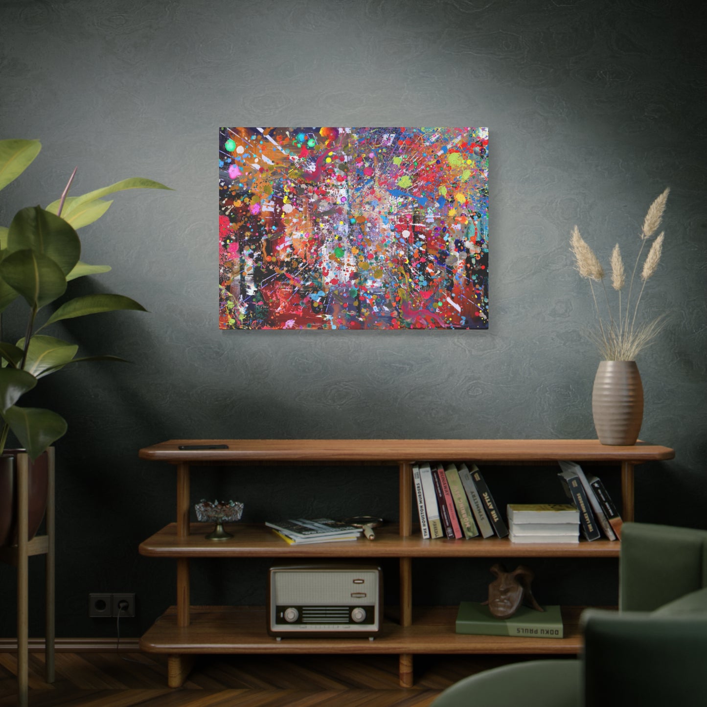Neon Explosion Abstract Art Canvas Print - Paragon Prints