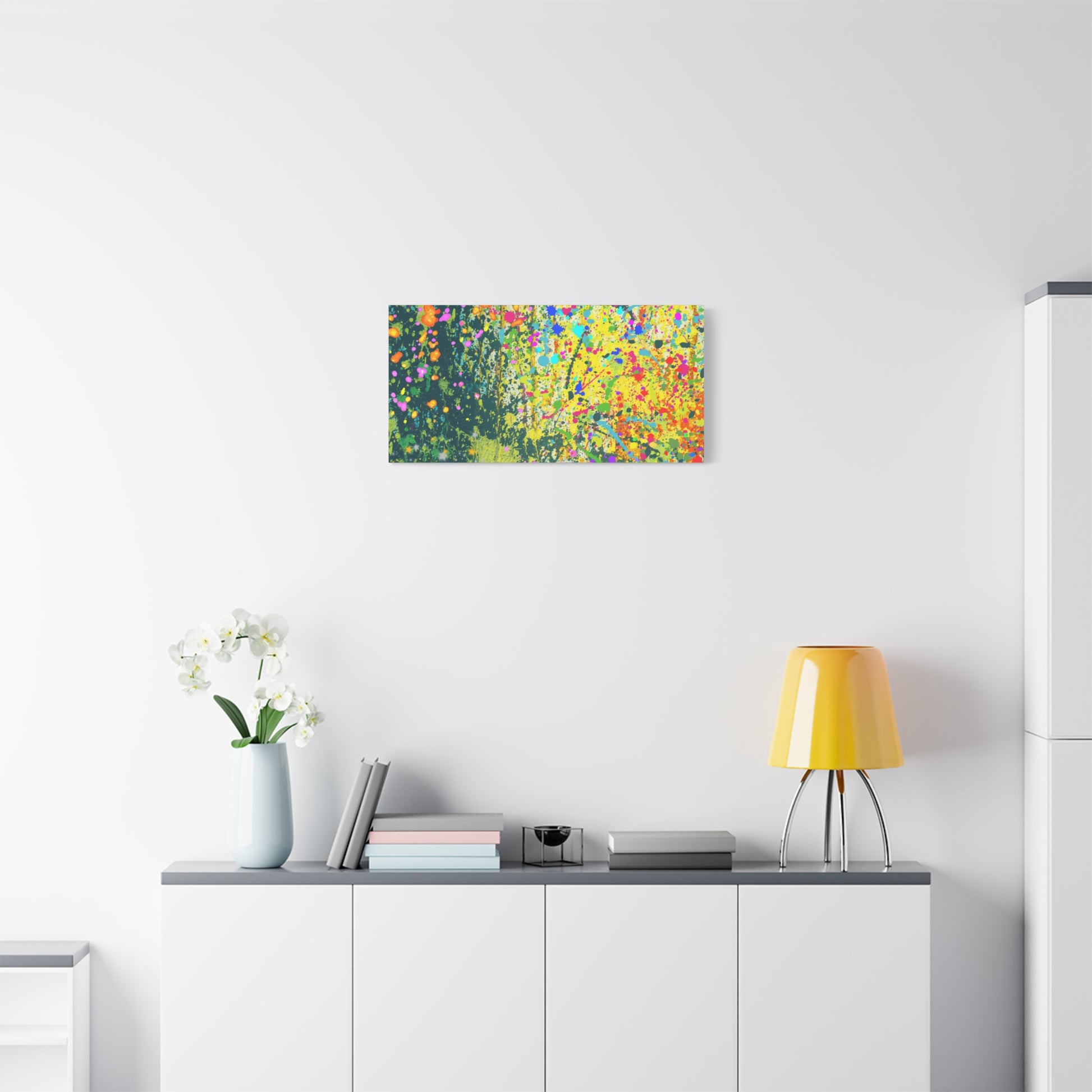Vibrant Colorful Paint Splatter Abstract Art Canvas Print - Paragon Prints