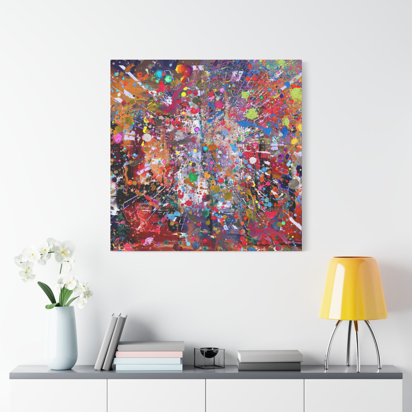 Neon Explosion Abstract Art Canvas Print - Paragon Prints