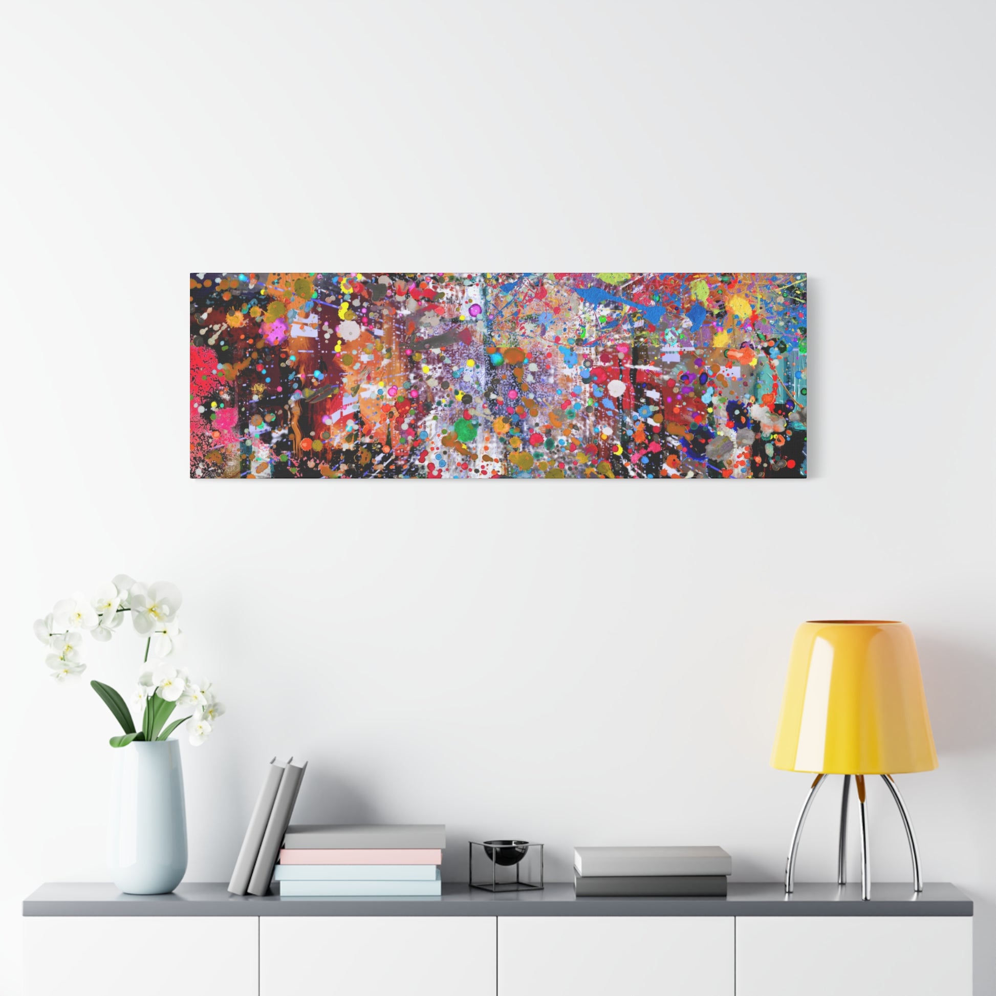 Neon Explosion Abstract Art Canvas Print - Paragon Prints