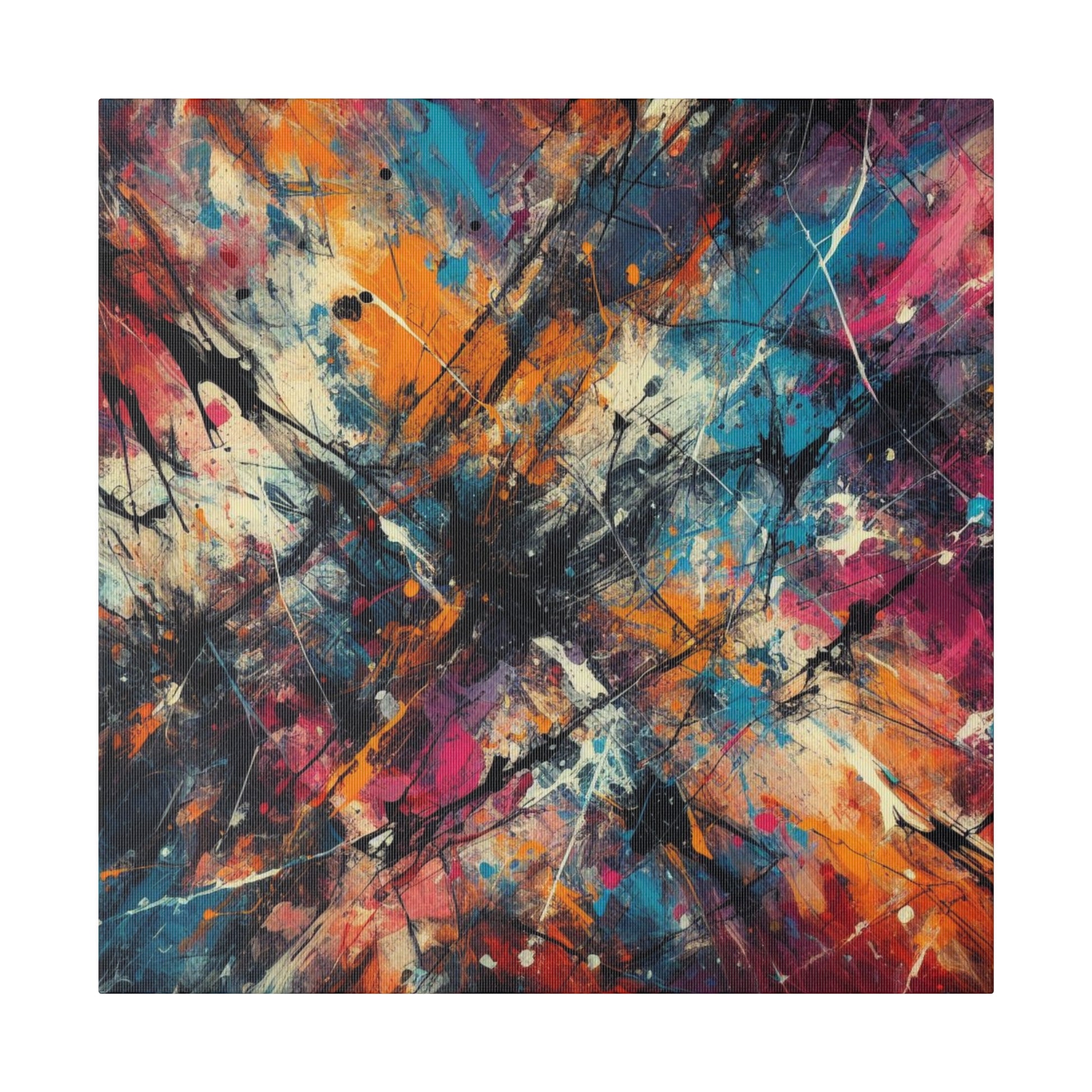 Electric Chaos Abstract Canvas Art Print - Paragon Prints