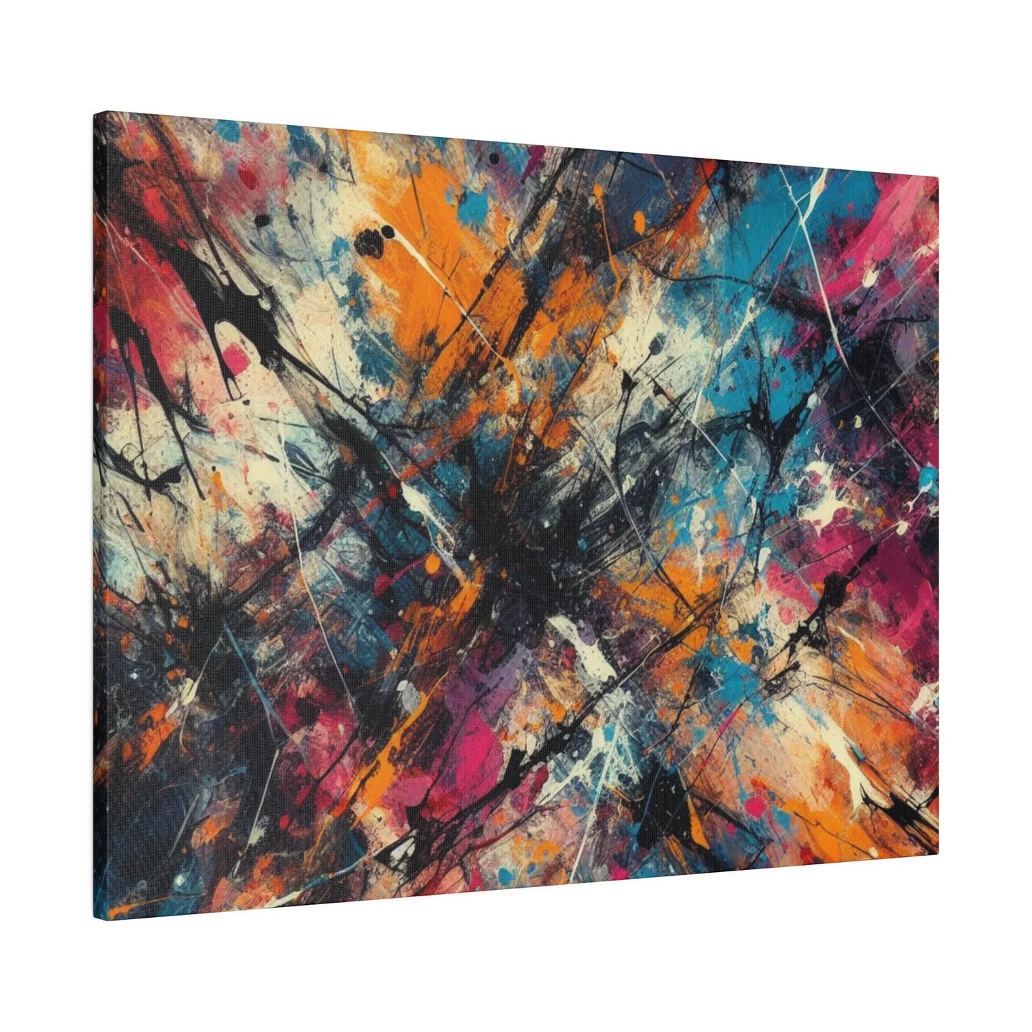 Electric Chaos Abstract Canvas Art Print - Paragon Prints