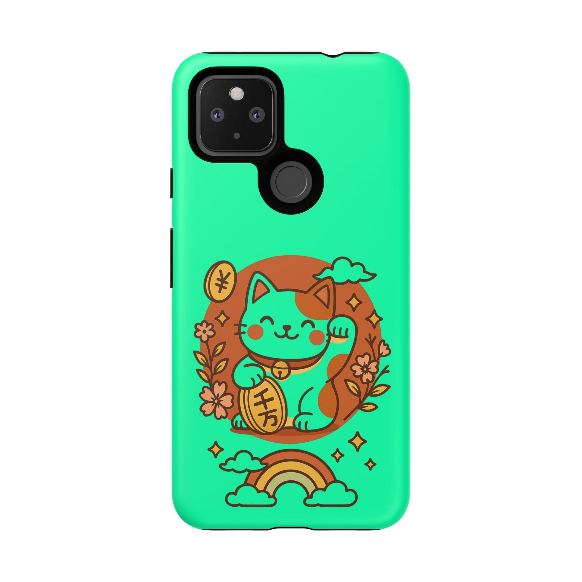 Japanese Kawaii Lucky Cat Protective Phone Case - Paragon Prints