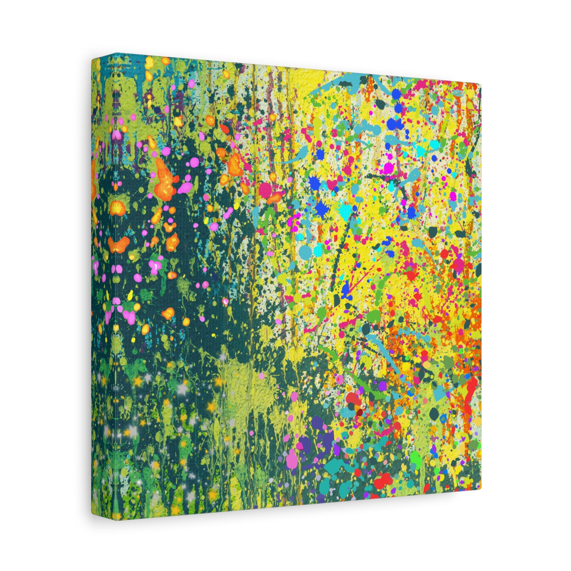 Vibrant Colorful Paint Splatter Abstract Art Canvas Print - Paragon Prints