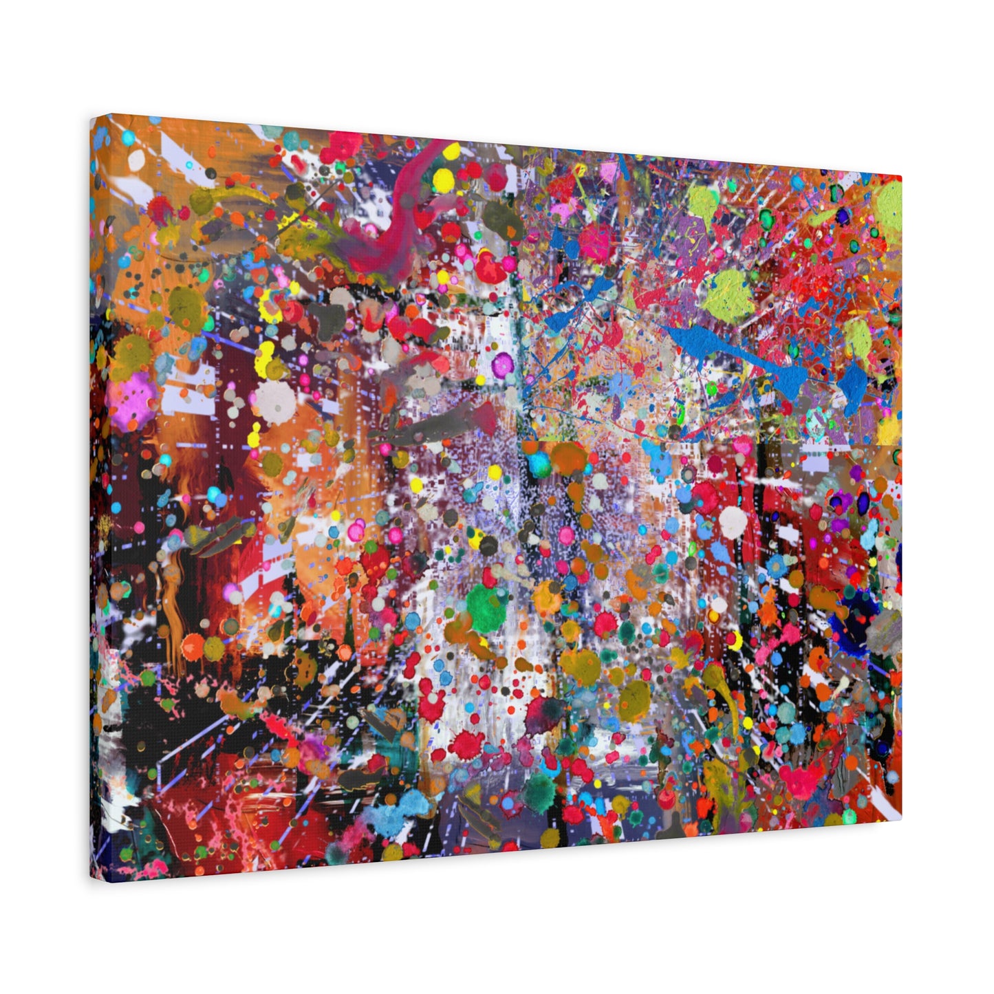 Neon Explosion Abstract Art Canvas Print - Paragon Prints