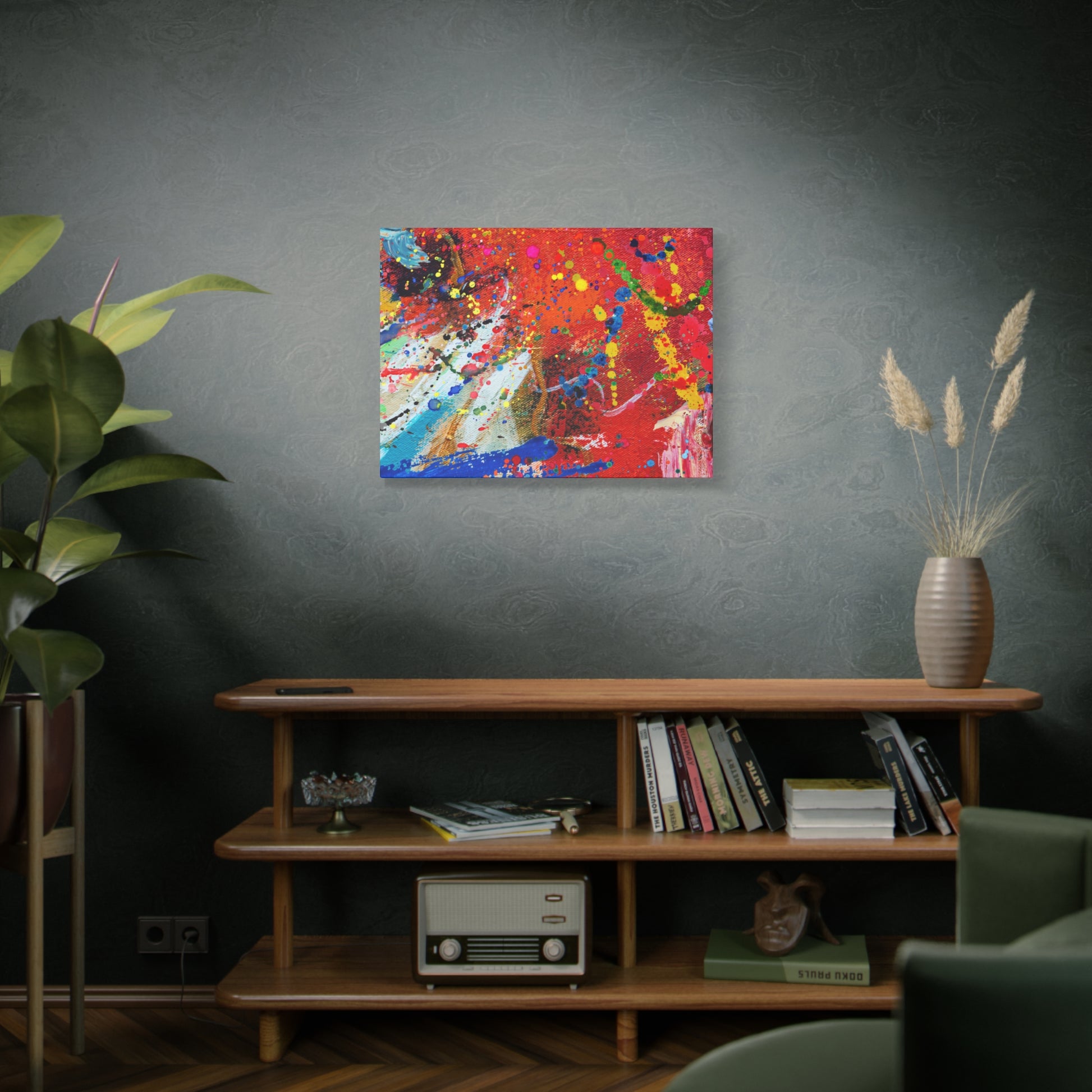 Spectrum In Motion Chaotic Abstract Art Canvas Print - Paragon Prints