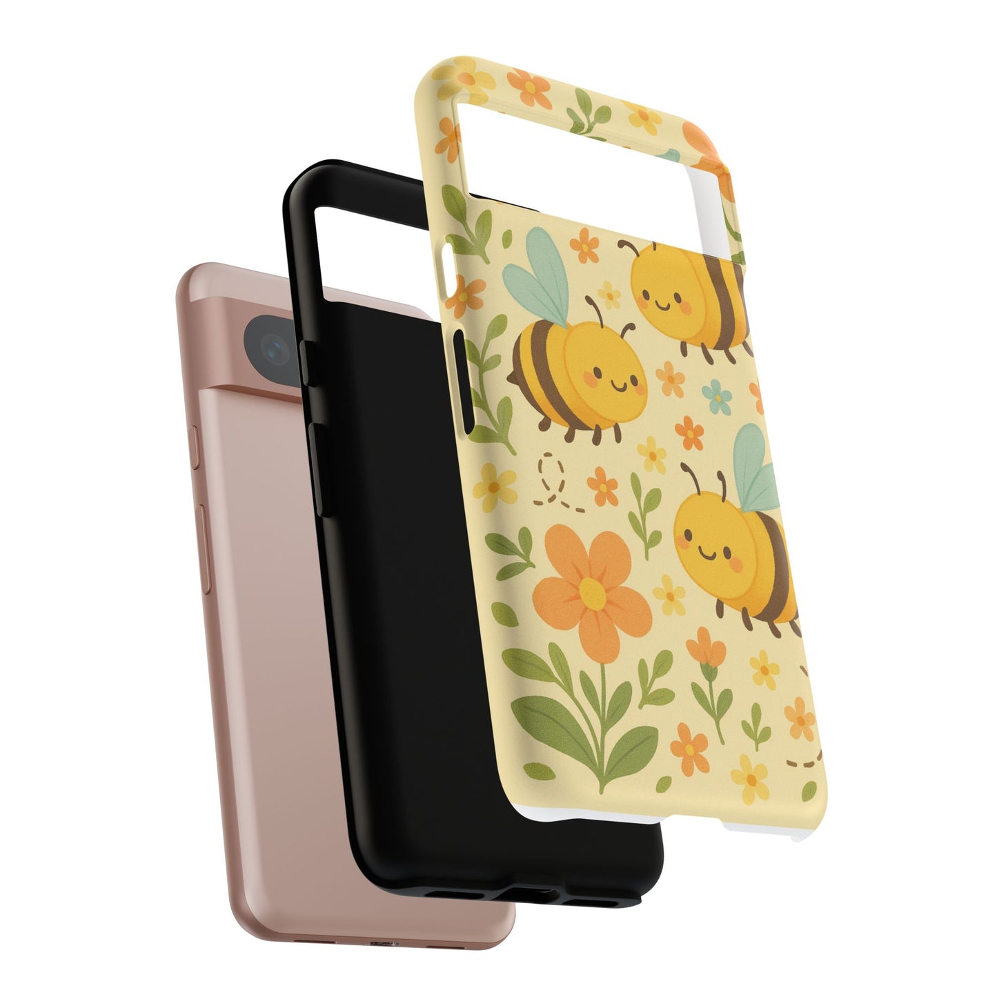 Cute cartoon Floral Bee Tough Phone Case - Paragon Prints