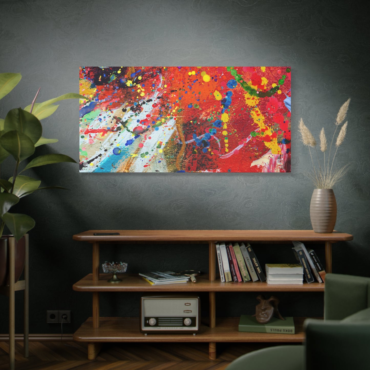 Spectrum In Motion Chaotic Abstract Art Canvas Print - Paragon Prints