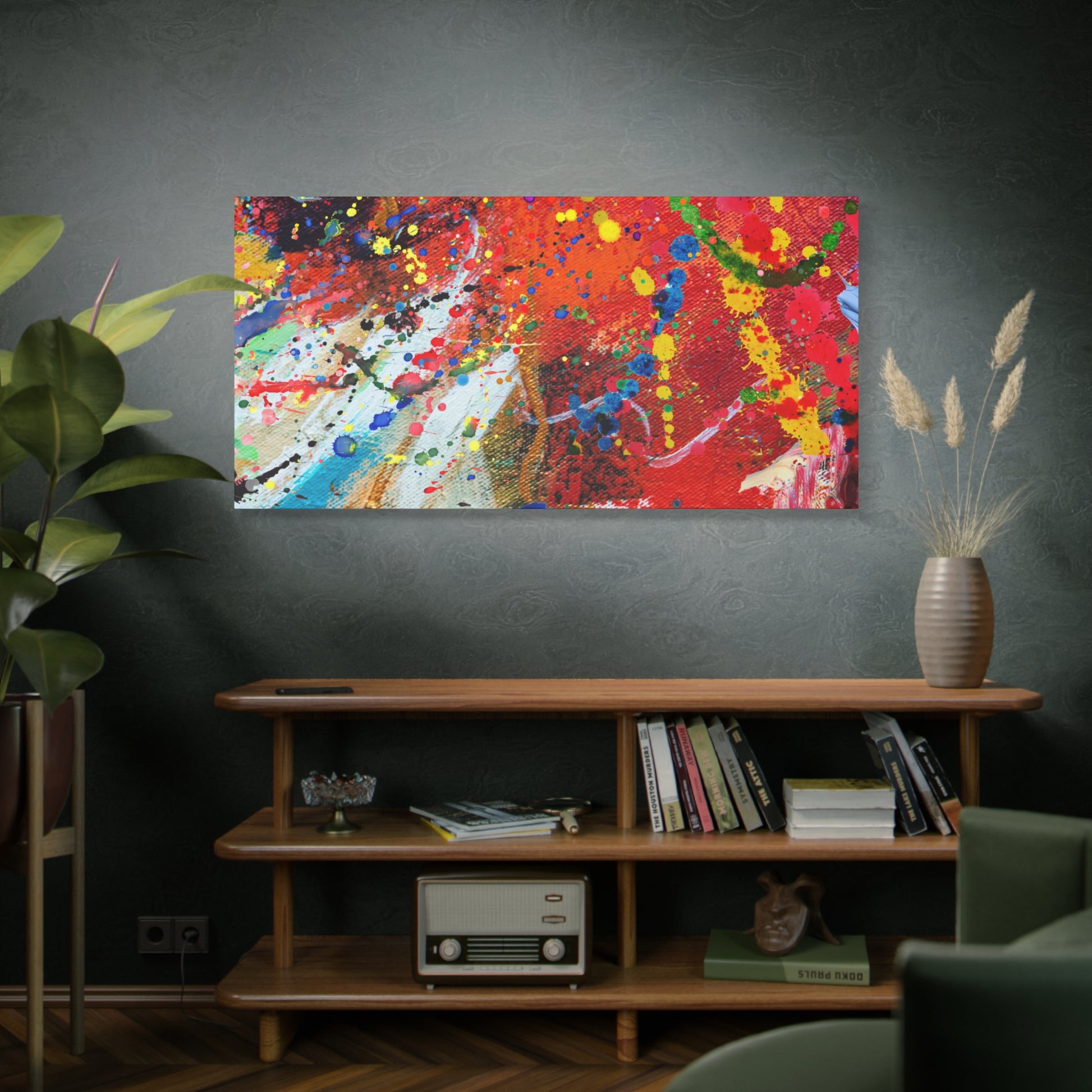 Spectrum In Motion Chaotic Abstract Art Canvas Print - Paragon Prints