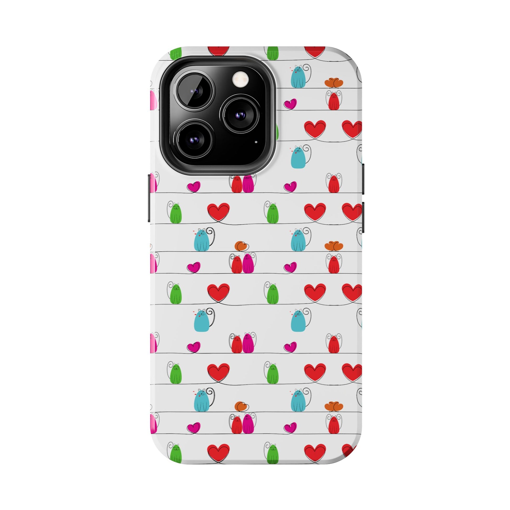 Cute Durable Whimsical Cat Print Phone Cover - Paragon Prints