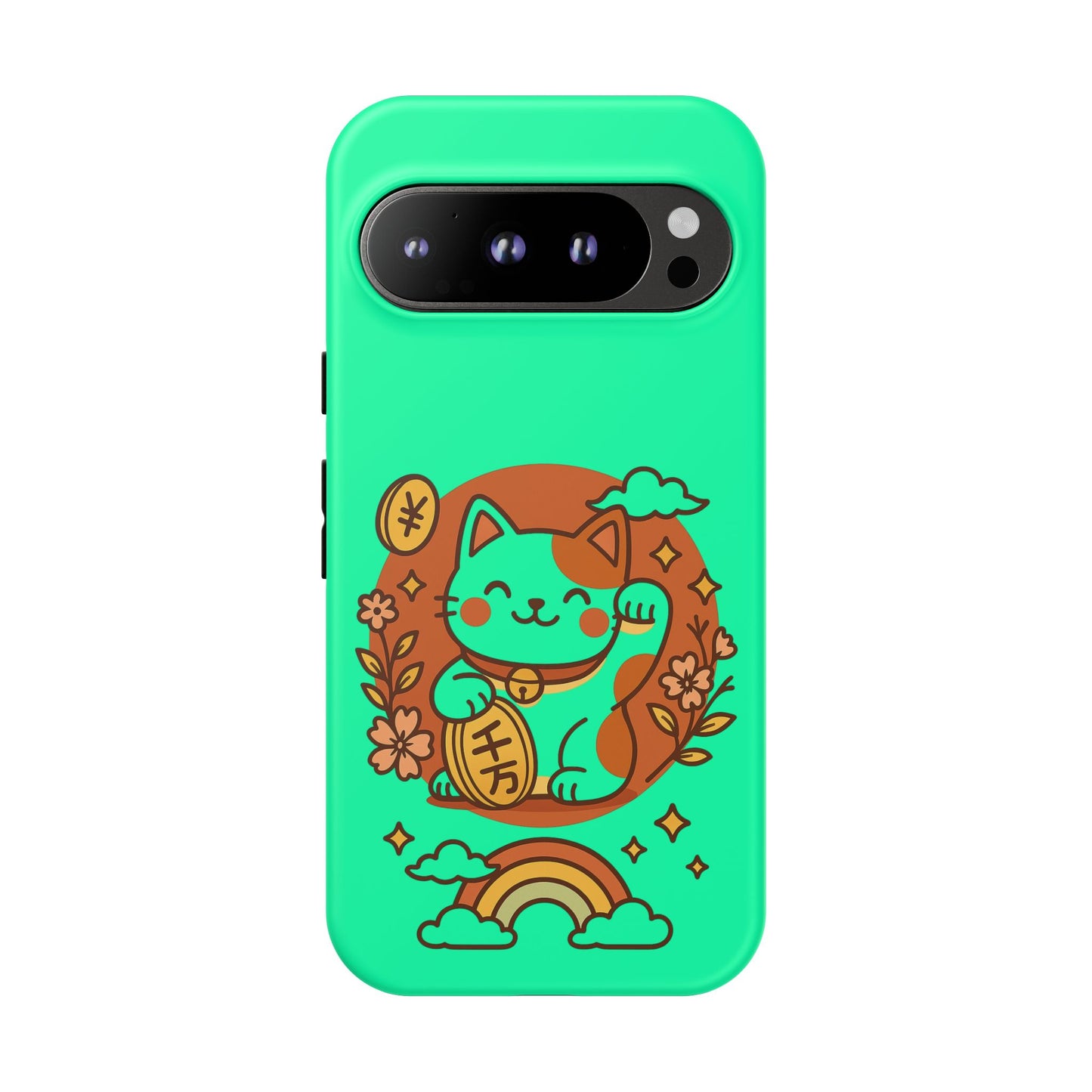 Japanese Kawaii Lucky Cat Protective Phone Case - Paragon Prints