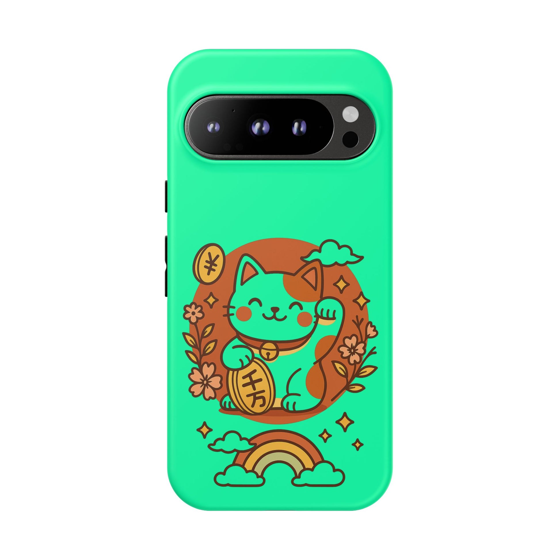 Japanese Kawaii Lucky Cat Protective Phone Case - Paragon Prints