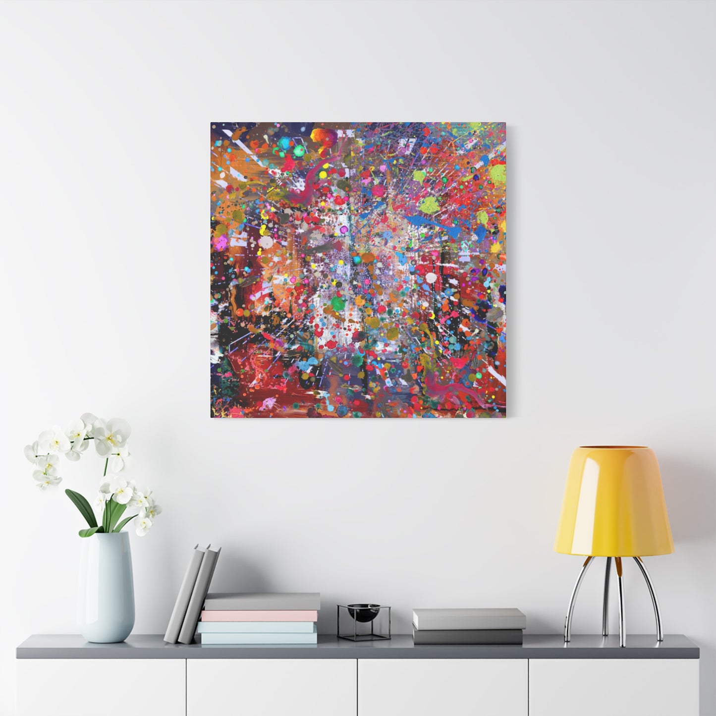 Neon Explosion Abstract Art Canvas Print - Paragon Prints