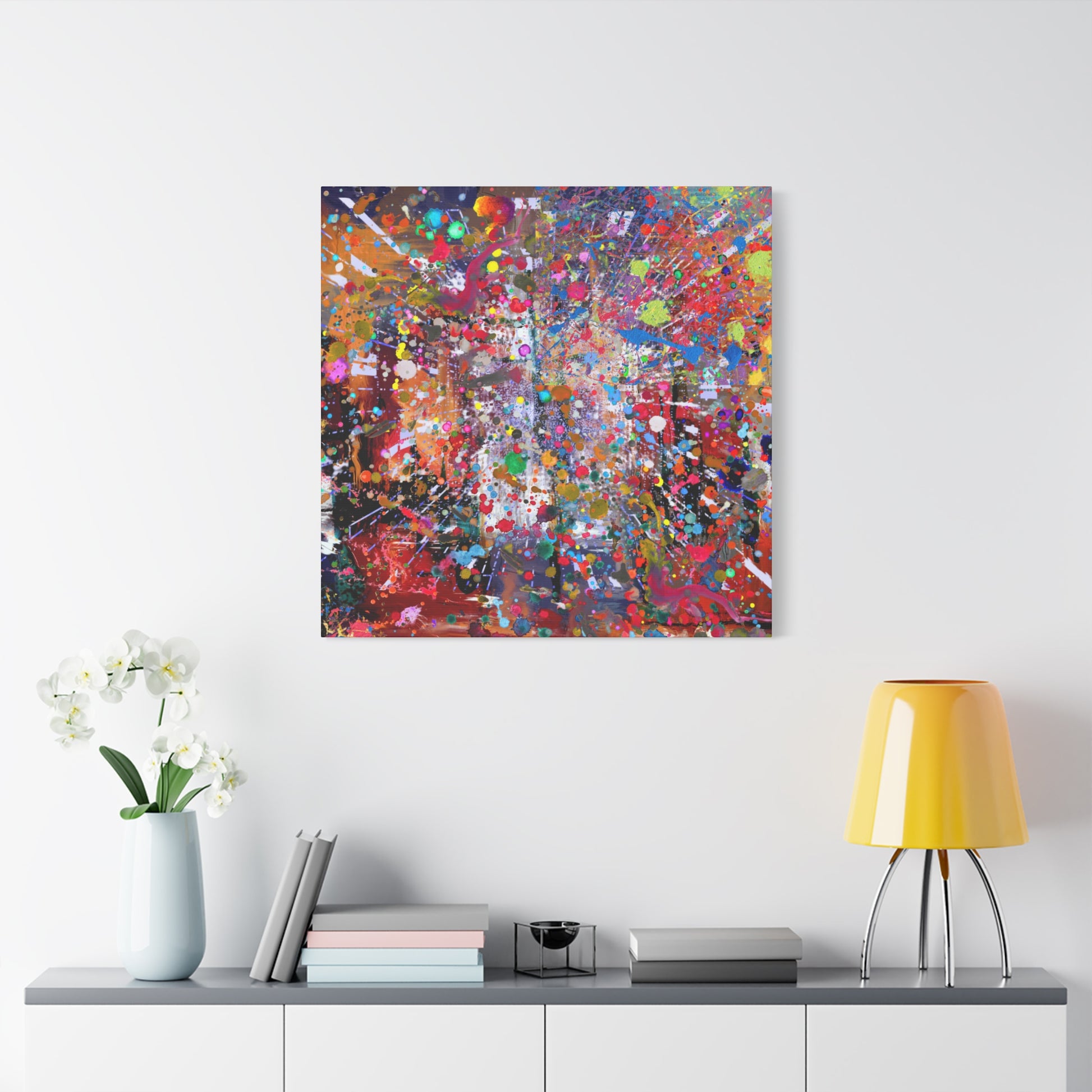Neon Explosion Abstract Art Canvas Print - Paragon Prints