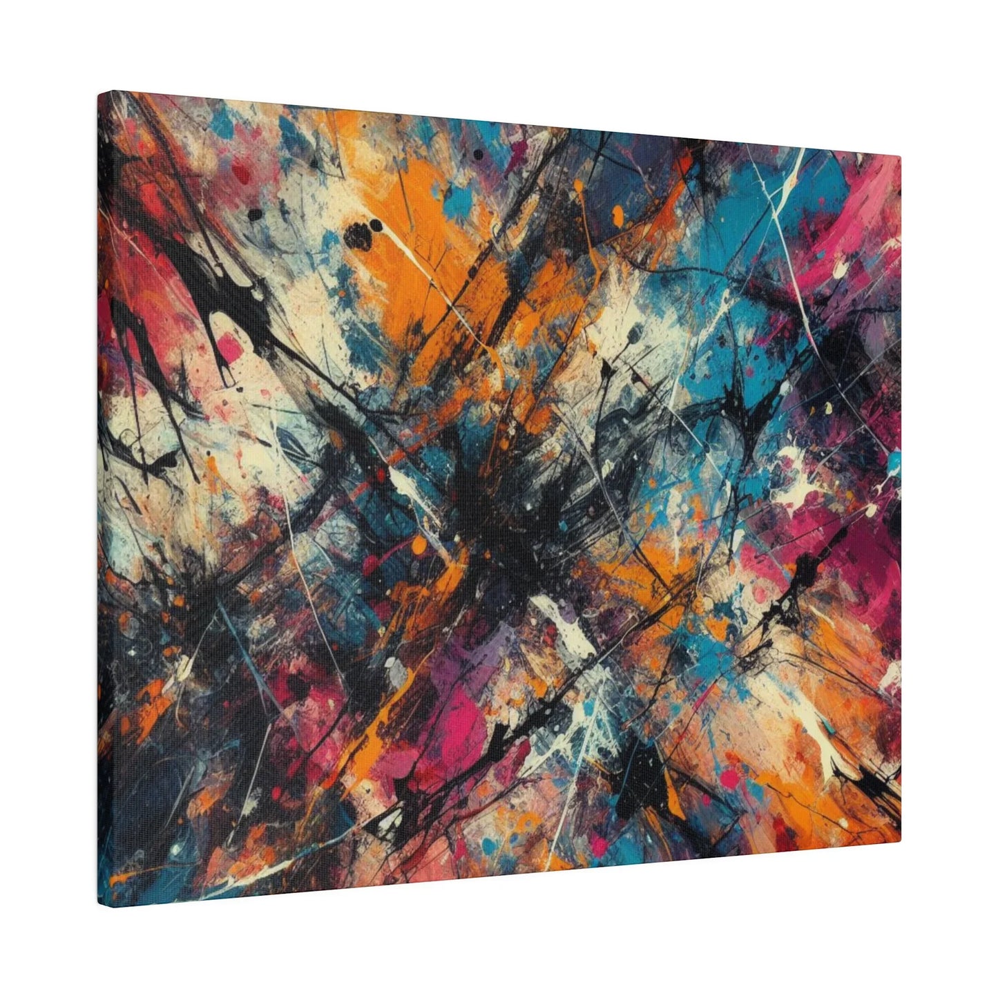 Electric Chaos Abstract Canvas Art Print - Paragon Prints