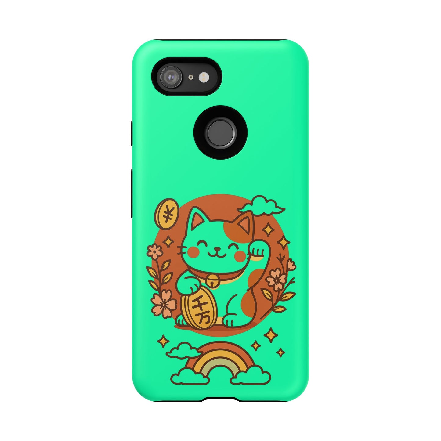 Japanese Kawaii Lucky Cat Protective Phone Case - Paragon Prints