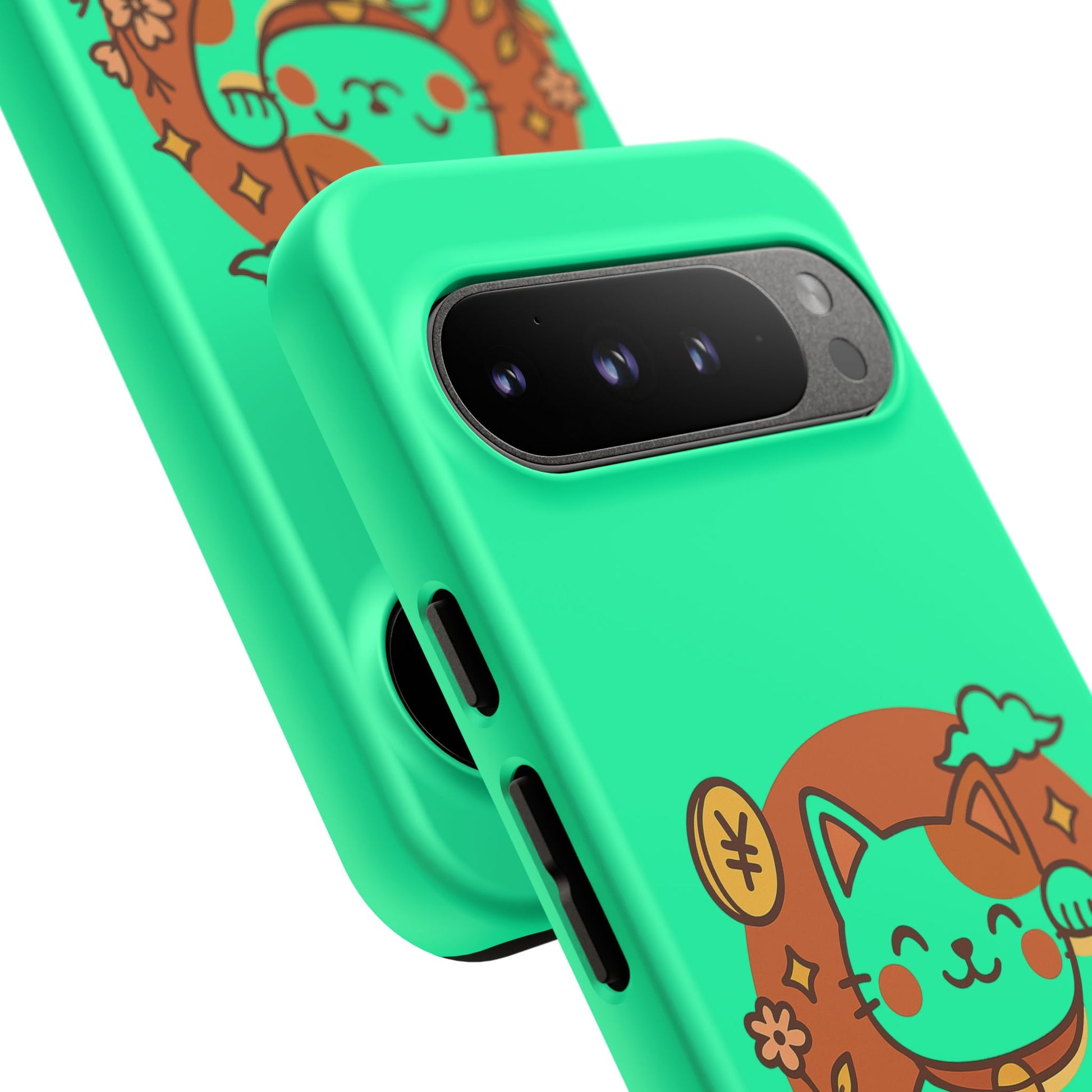 Japanese Kawaii Lucky Cat Protective Phone Case - Paragon Prints