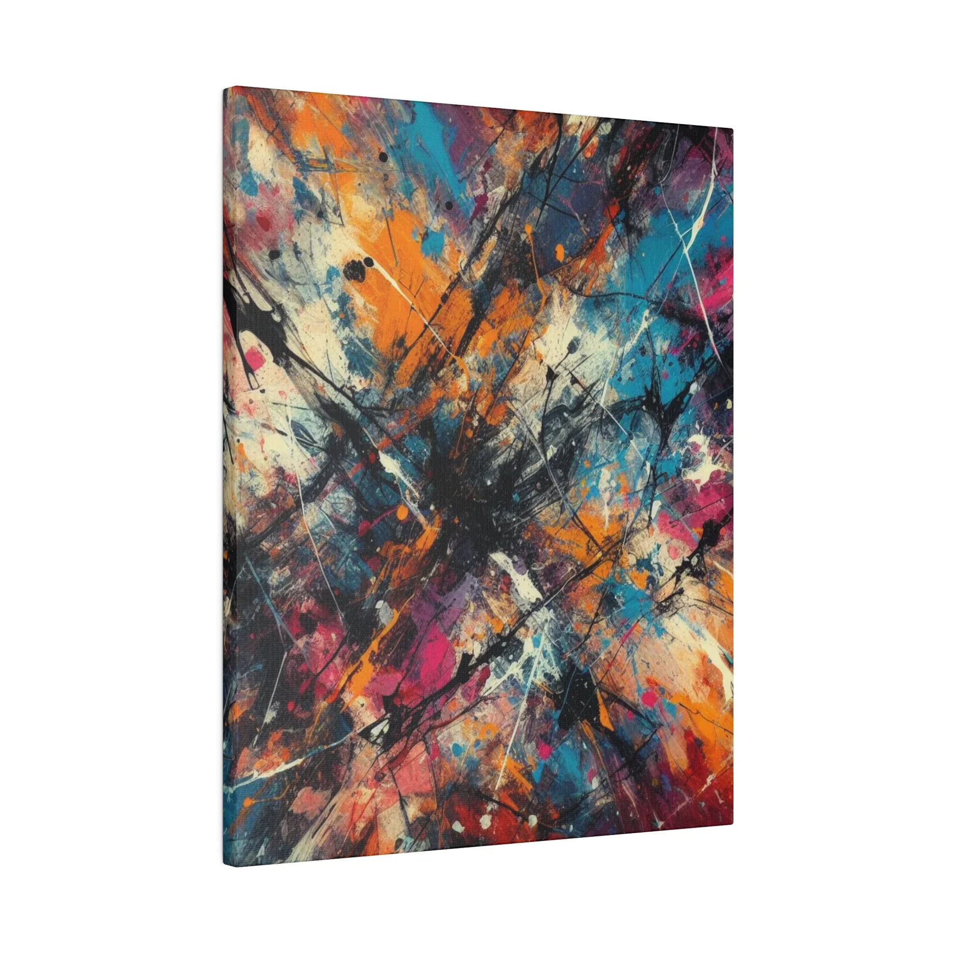 Electric Chaos Abstract Canvas Art Print - Paragon Prints