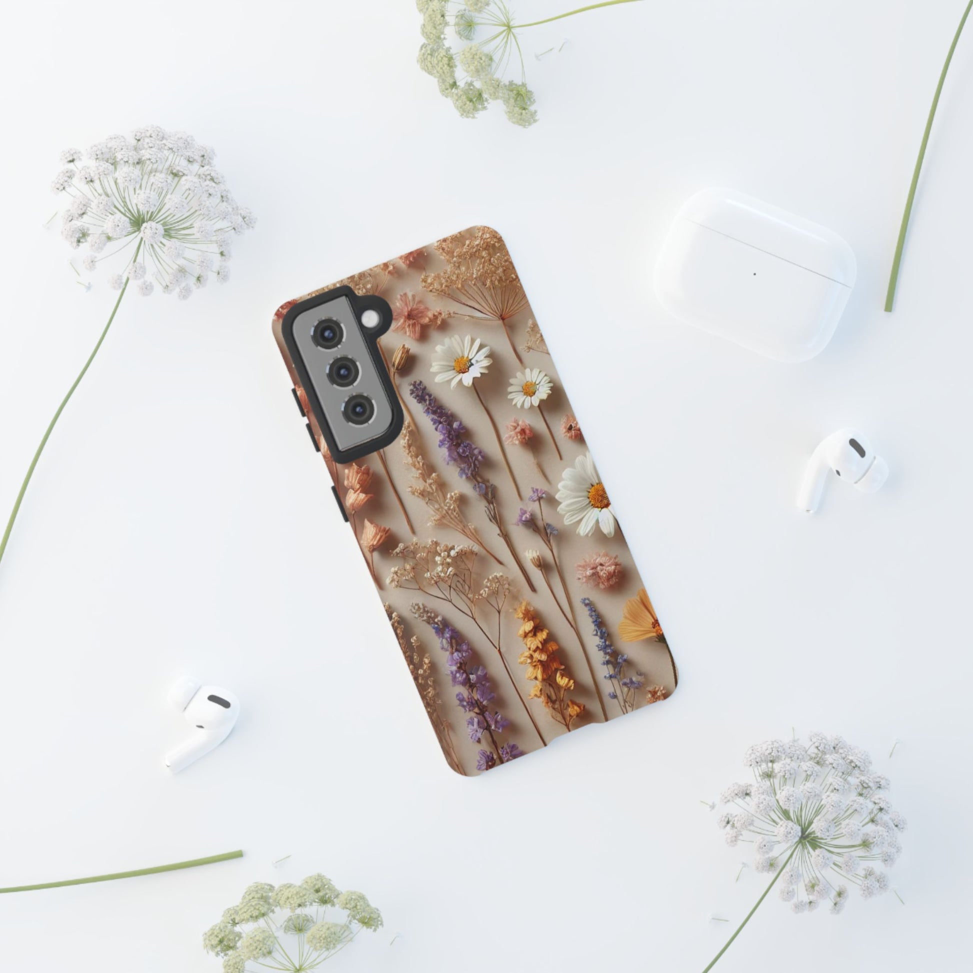 Aesthetic Pressed Flower Floral Design Phone Cover - Paragon Prints