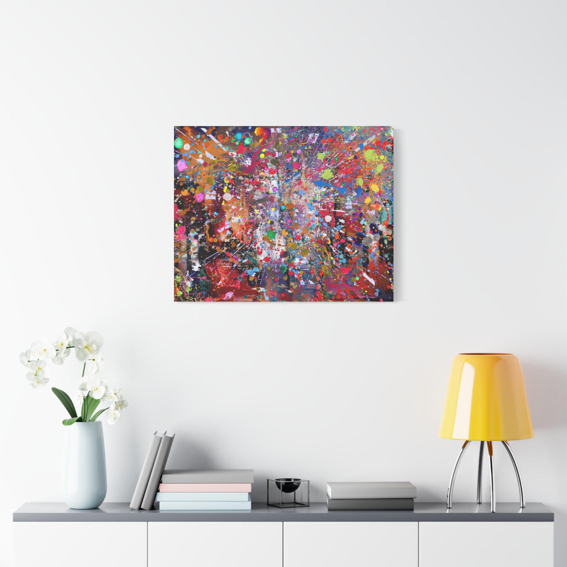 Neon Explosion Abstract Art Canvas Print - Paragon Prints