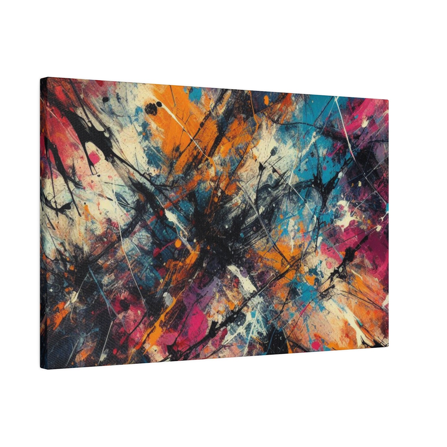 Electric Chaos Abstract Canvas Art Print - Paragon Prints