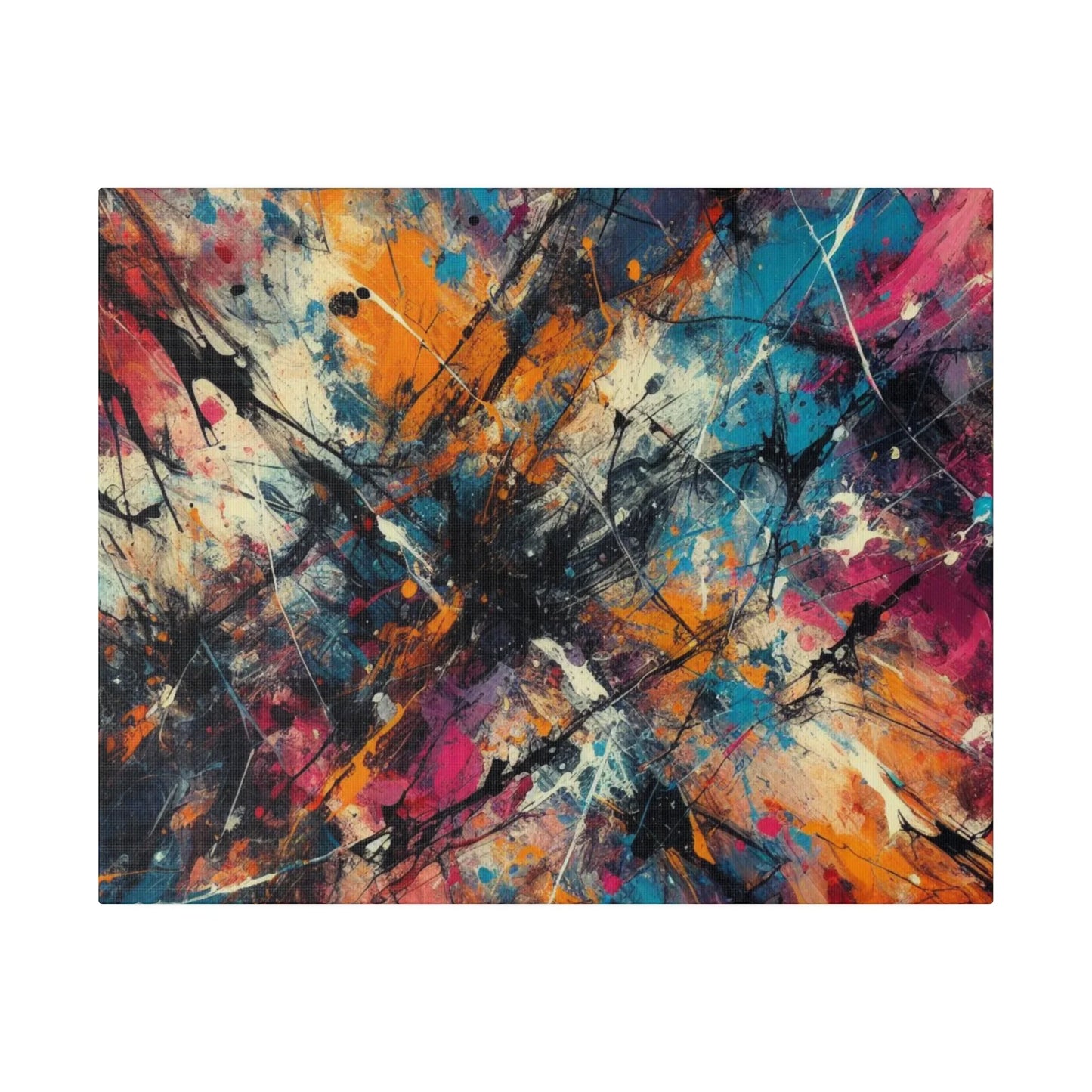 Electric Chaos Abstract Canvas Art Print - Paragon Prints