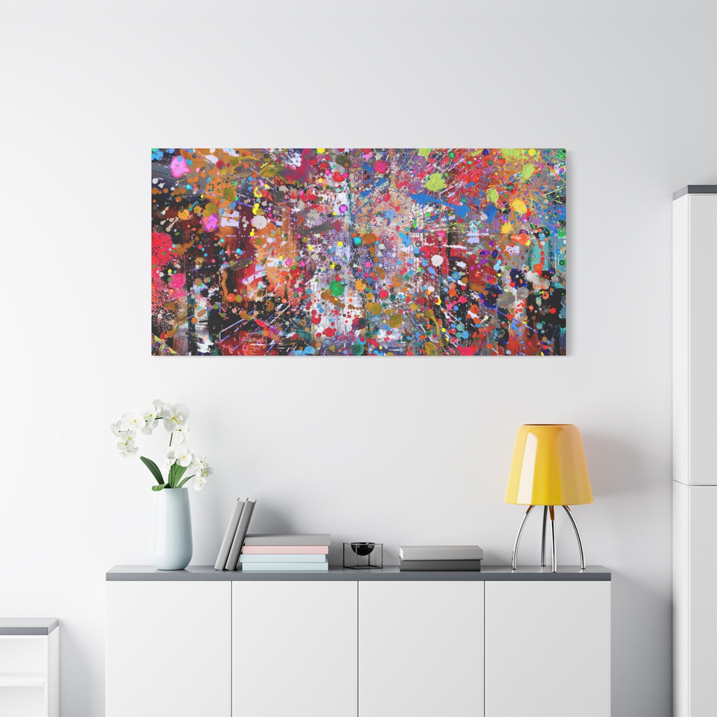 Neon Explosion Abstract Art Canvas Print - Paragon Prints