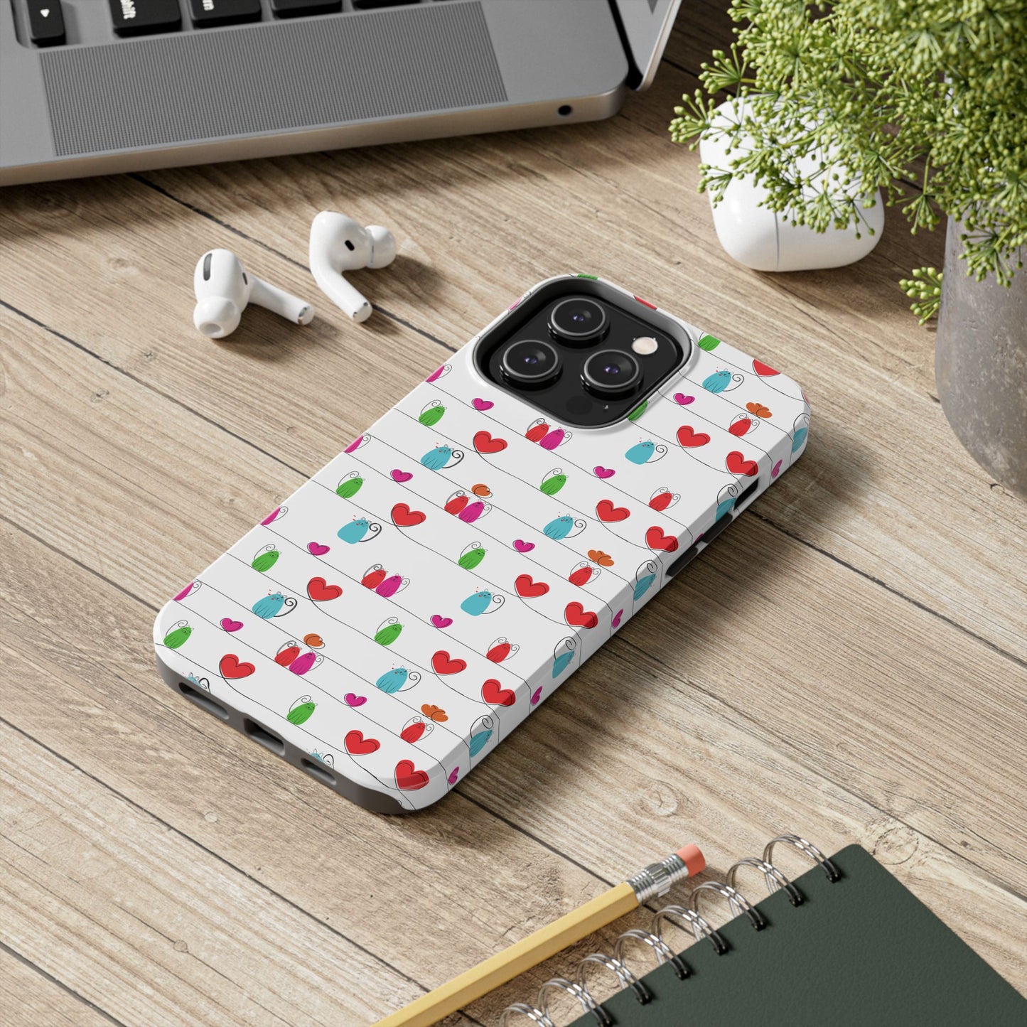 Cute Durable Whimsical Cat Print Phone Cover - Paragon Prints
