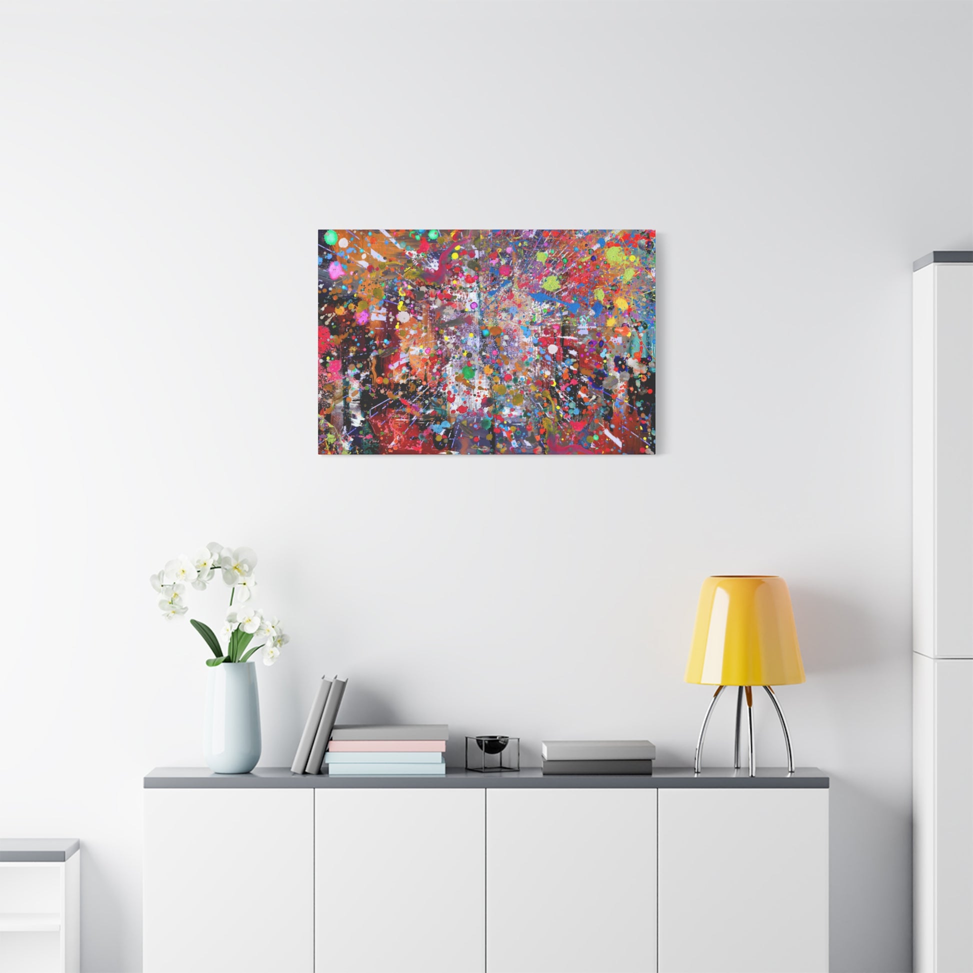 Neon Explosion Abstract Art Canvas Print - Paragon Prints