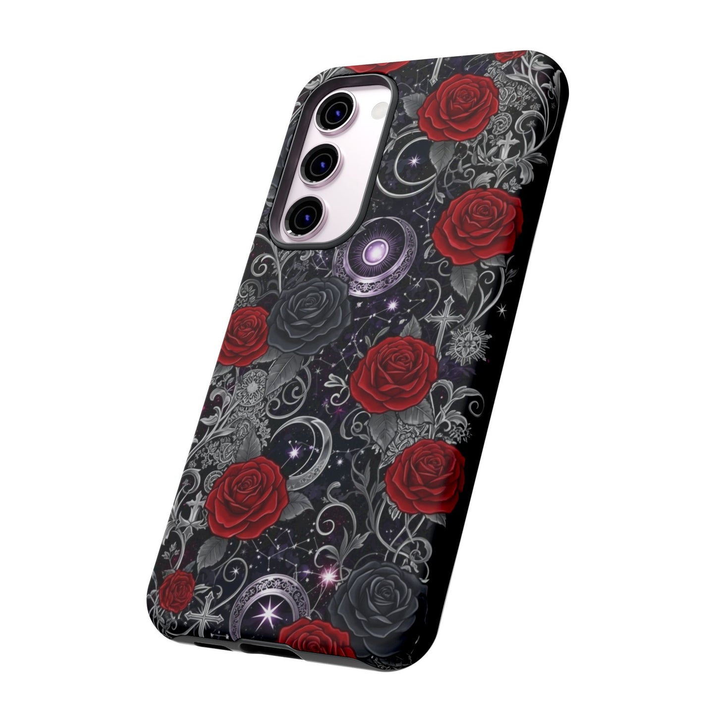 Dark Gothic Red Roses Matte Tough Phone Cases - Paragon Prints