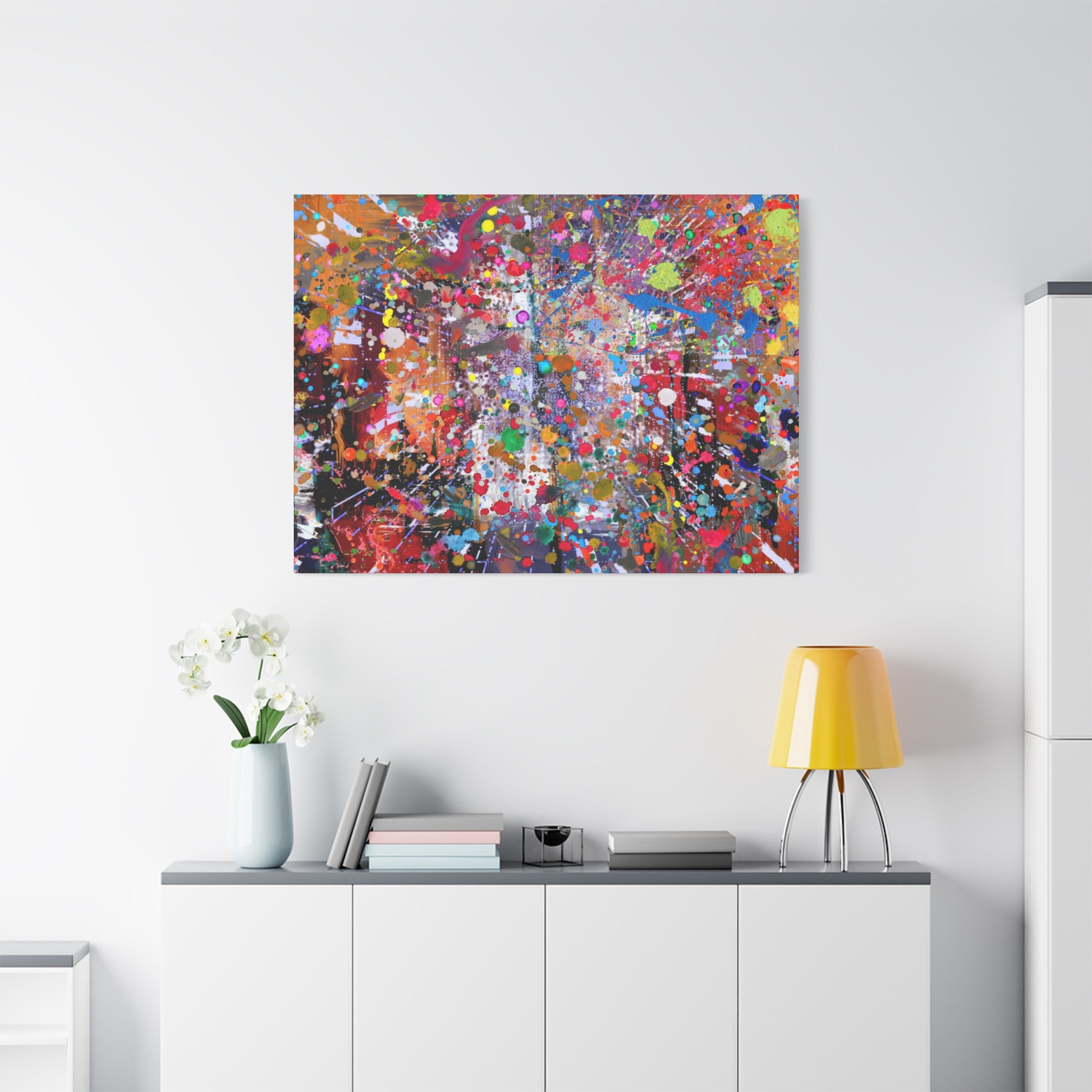 Neon Explosion Abstract Art Canvas Print - Paragon Prints