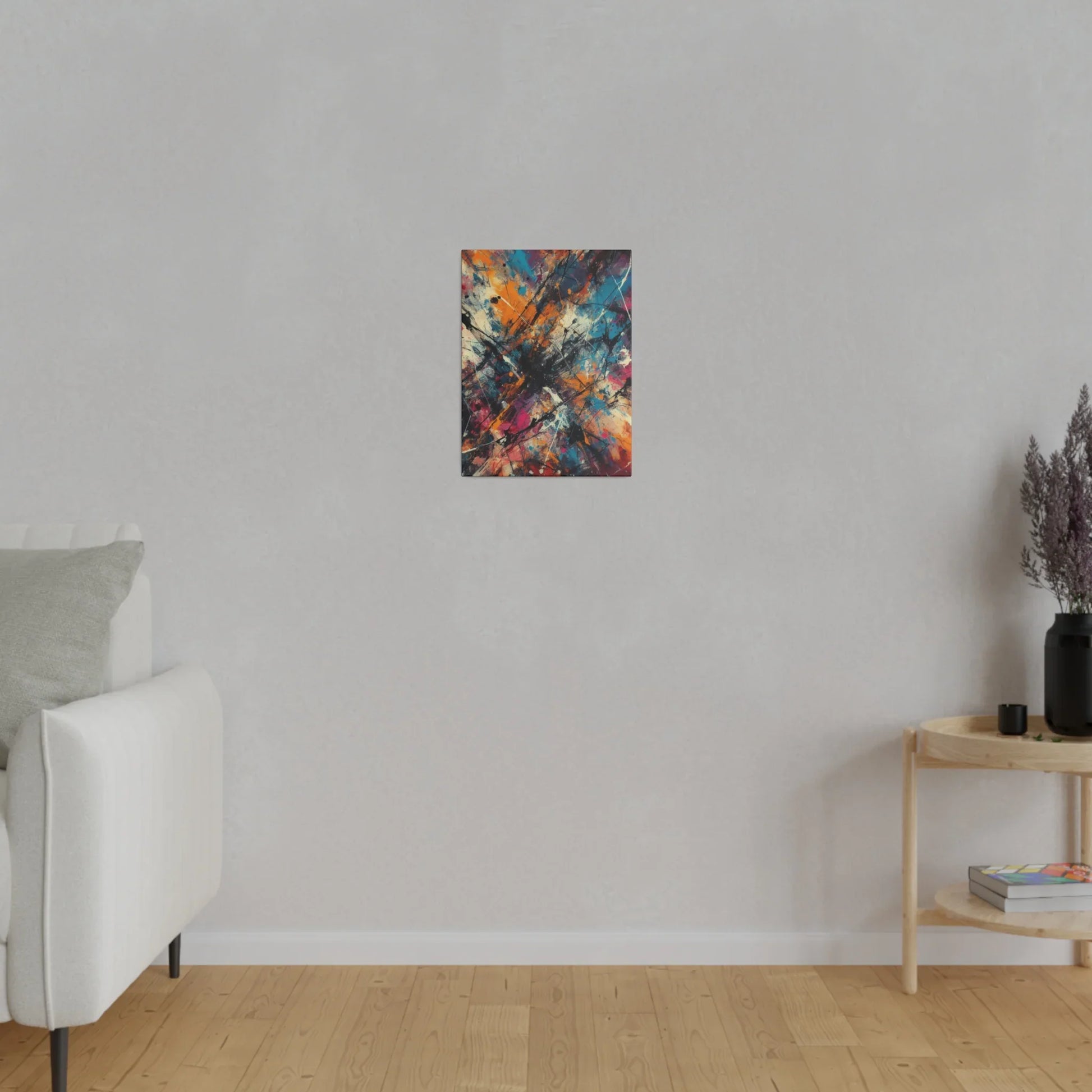 Electric Chaos Abstract Canvas Art Print - Paragon Prints