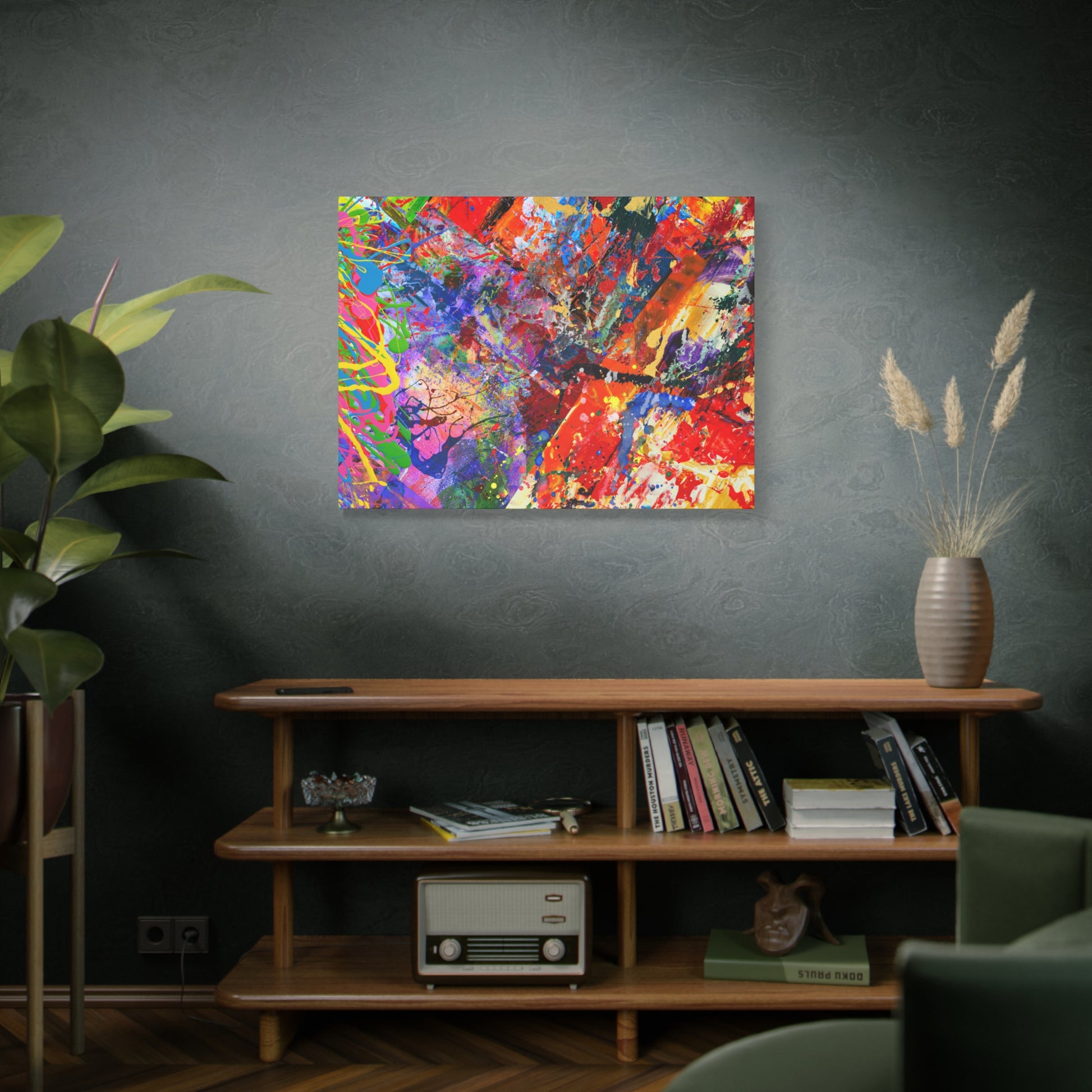 Colorful Canvas Abstract Art Print Kaleidoscope Collision - Paragon Prints