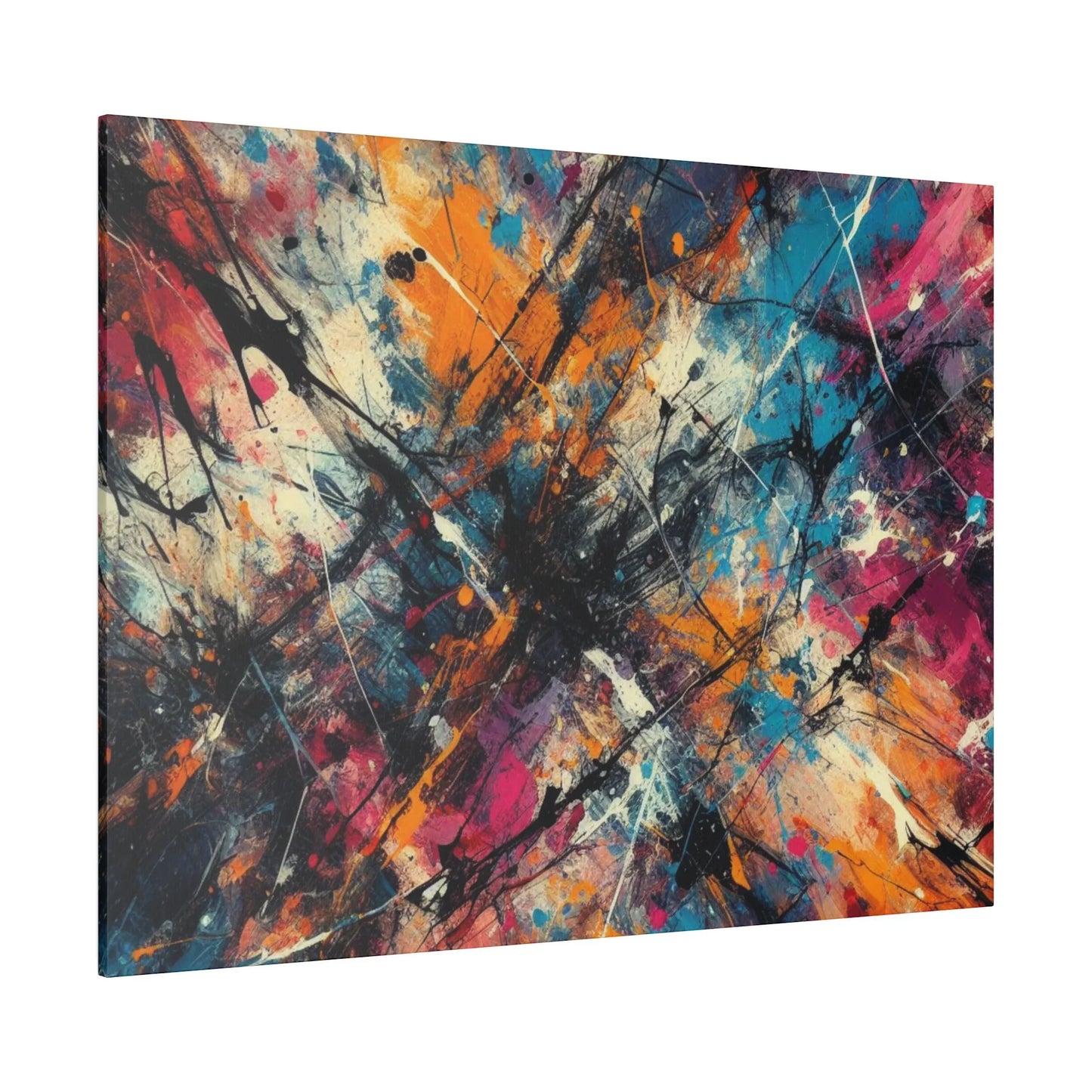 Electric Chaos Abstract Canvas Art Print - Paragon Prints