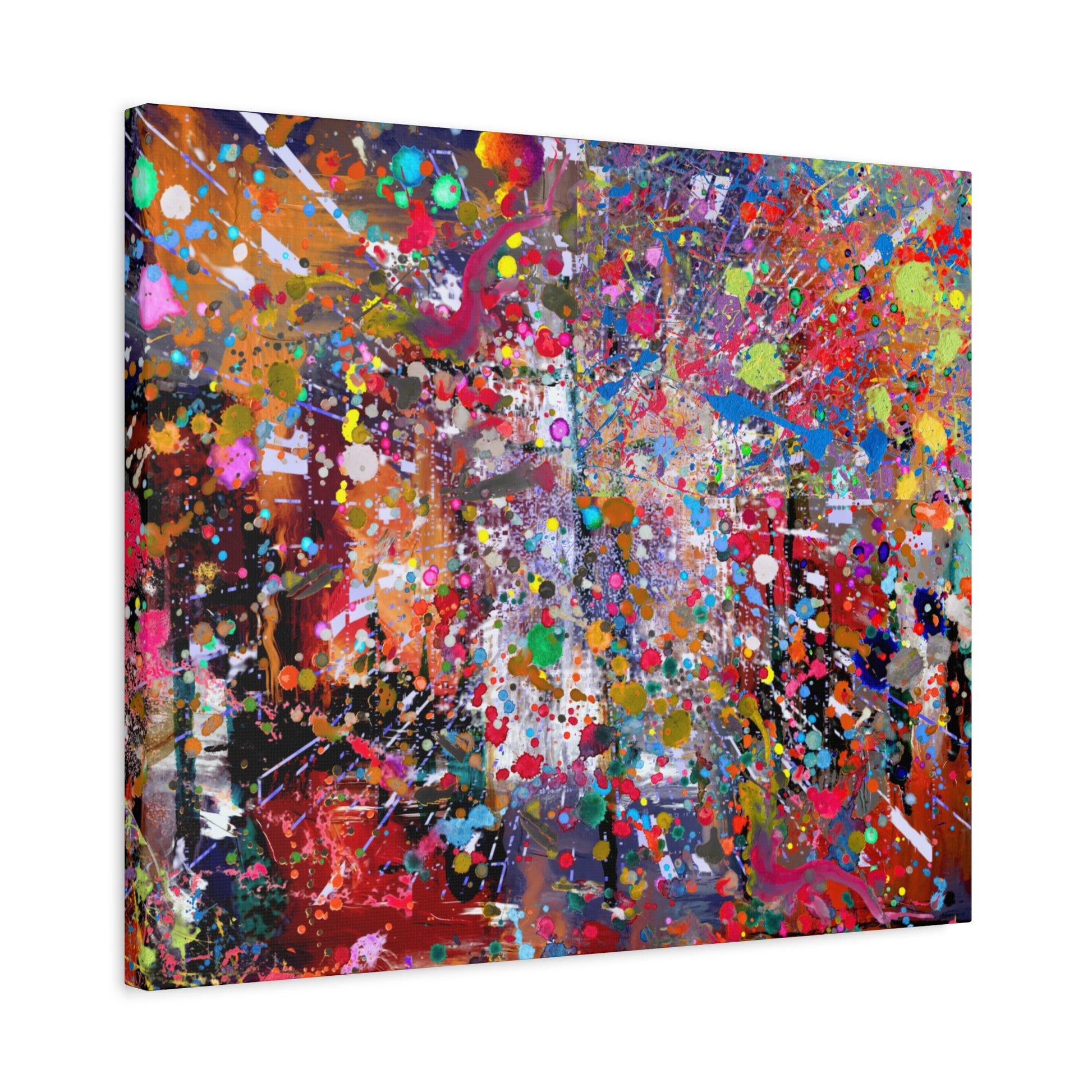 Neon Explosion Abstract Art Canvas Print - Paragon Prints