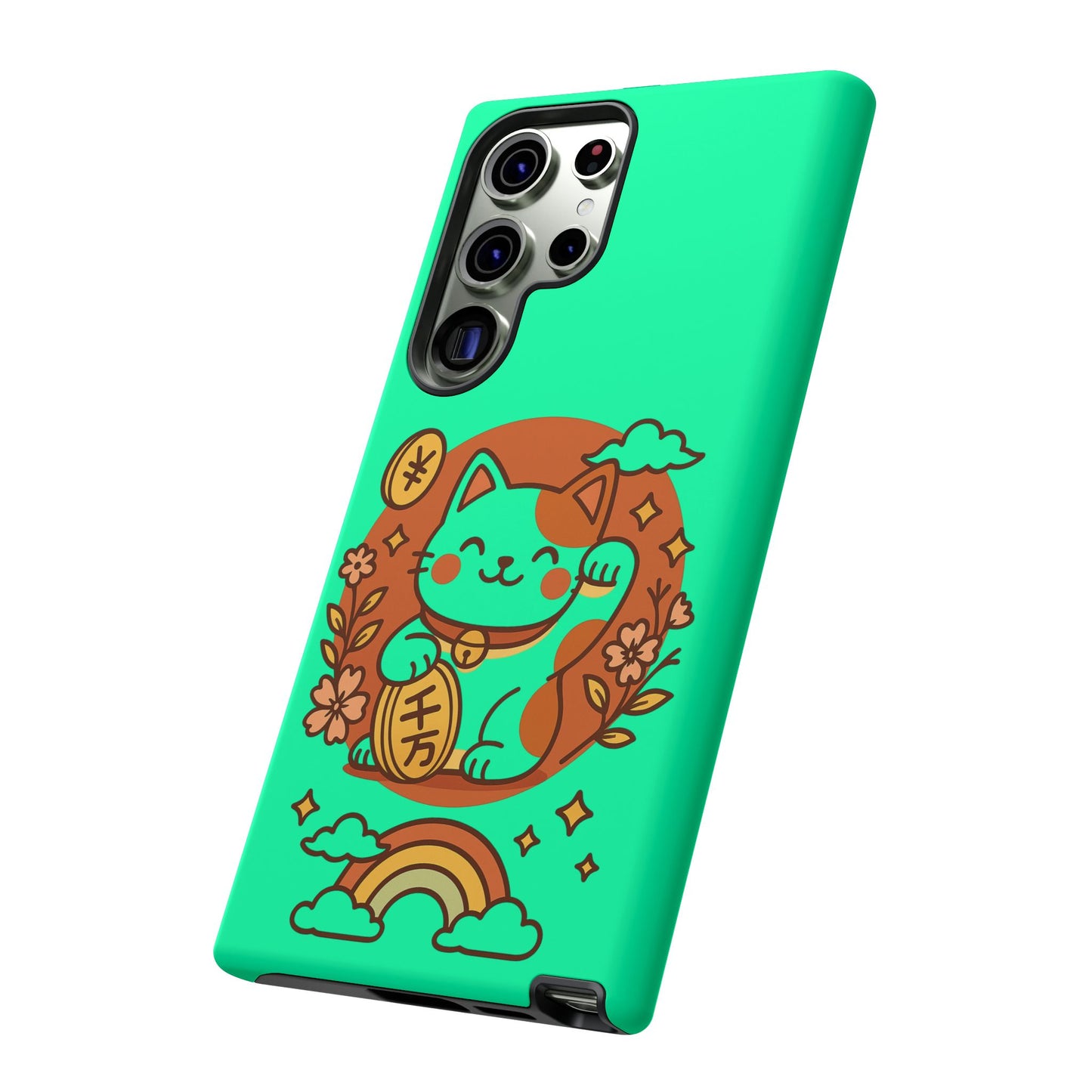 Japanese Kawaii Lucky Cat Protective Phone Case - Paragon Prints