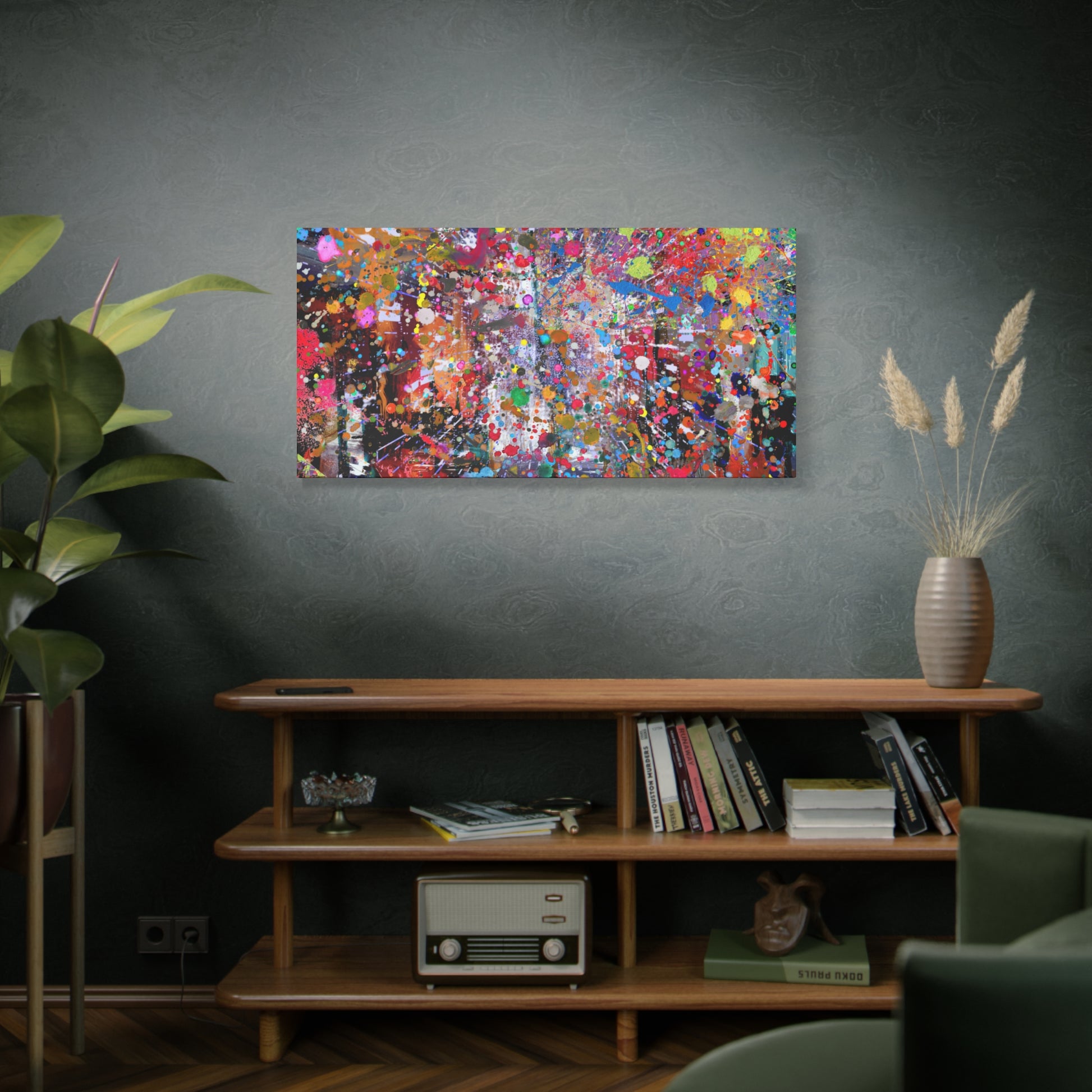 Neon Explosion Abstract Art Canvas Print - Paragon Prints