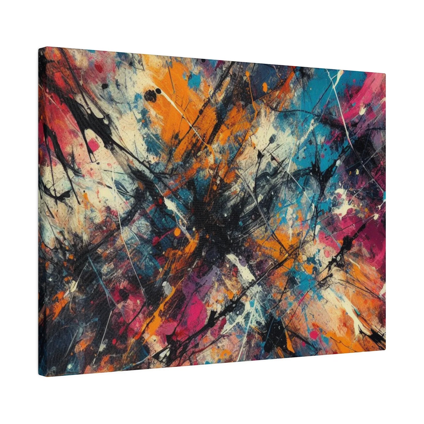 Electric Chaos Abstract Canvas Art Print - Paragon Prints