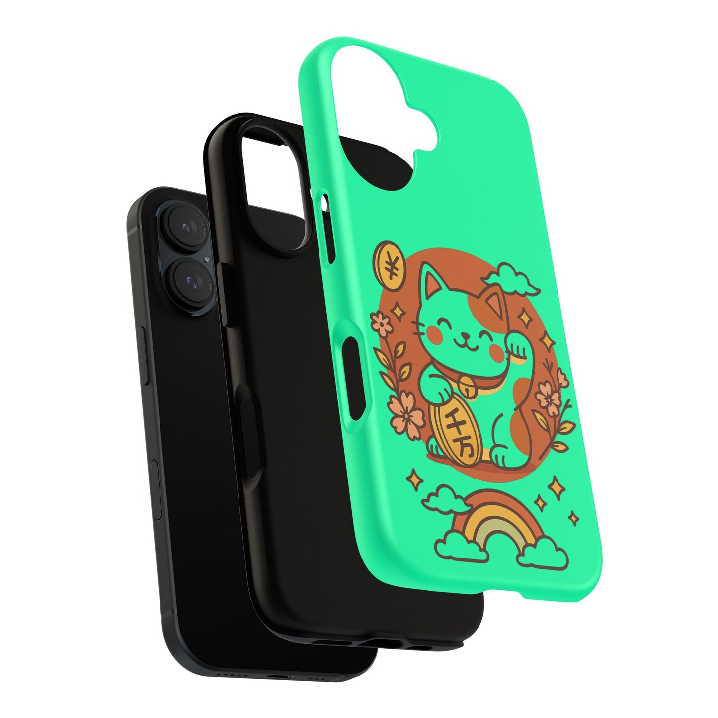 Japanese Kawaii Lucky Cat Protective Phone Case - Paragon Prints