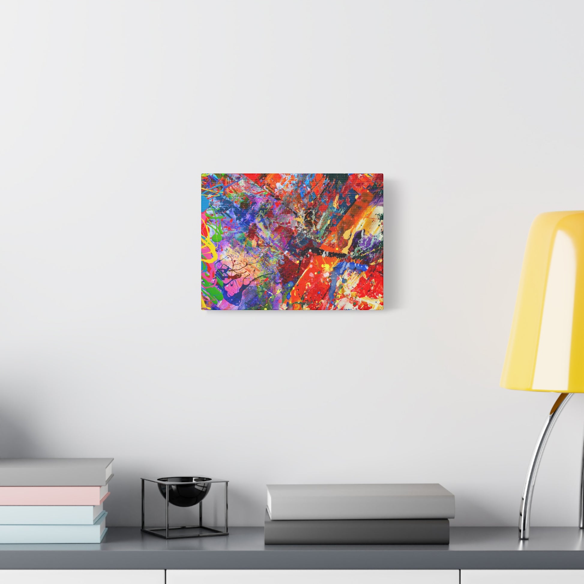 Colorful Canvas Abstract Art Print Kaleidoscope Collision - Paragon Prints