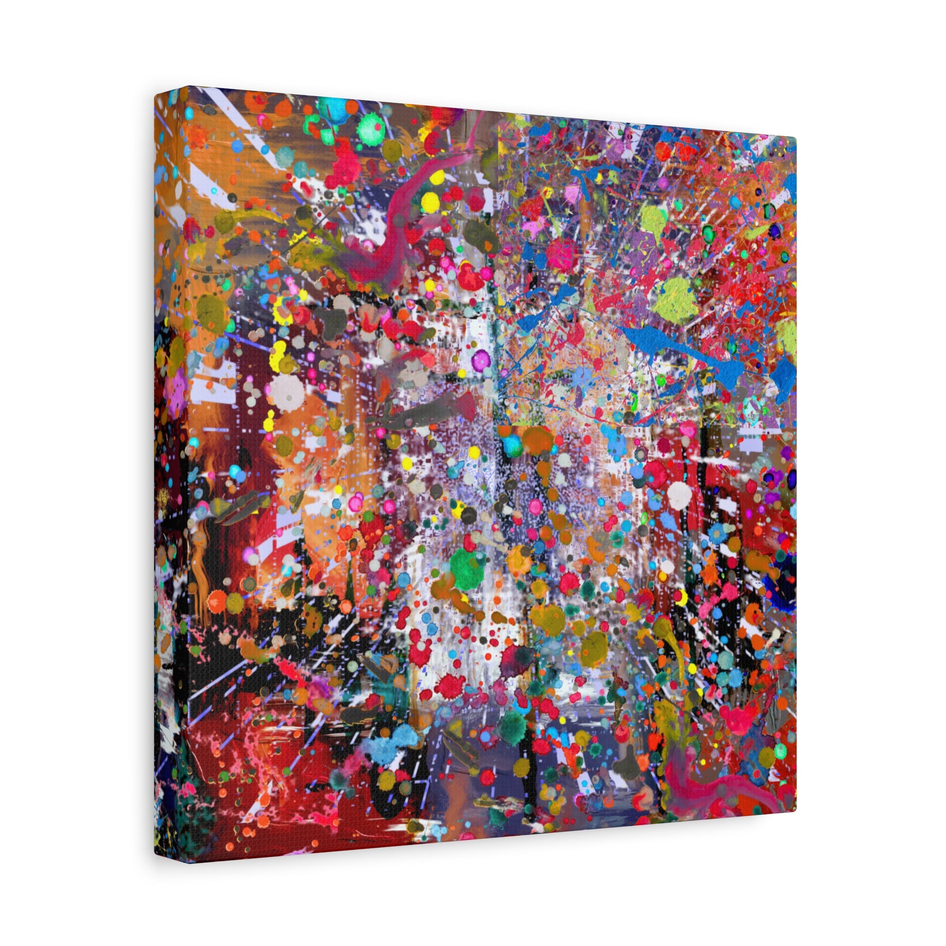 Neon Explosion Abstract Art Canvas Print - Paragon Prints