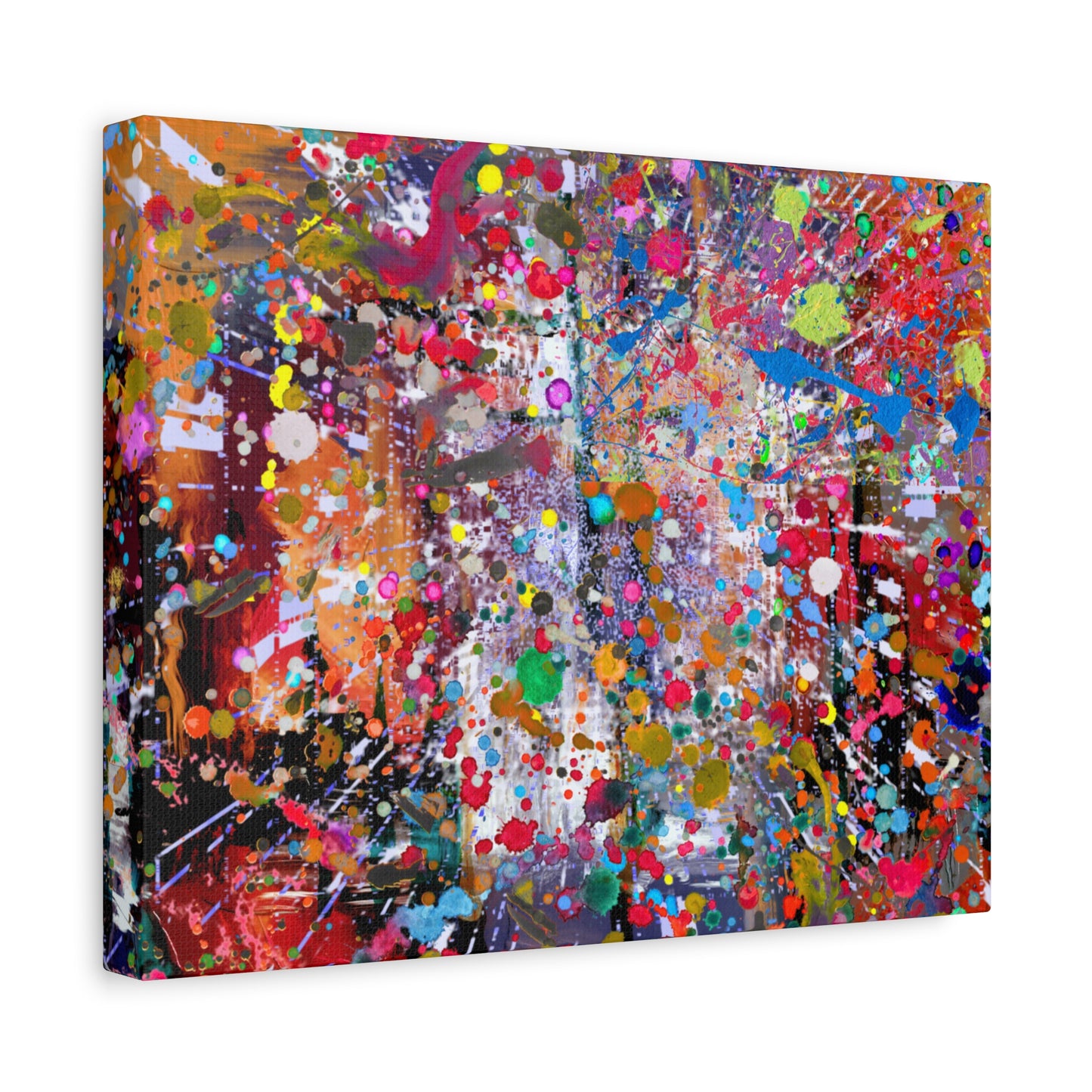 Neon Explosion Abstract Art Canvas Print - Paragon Prints