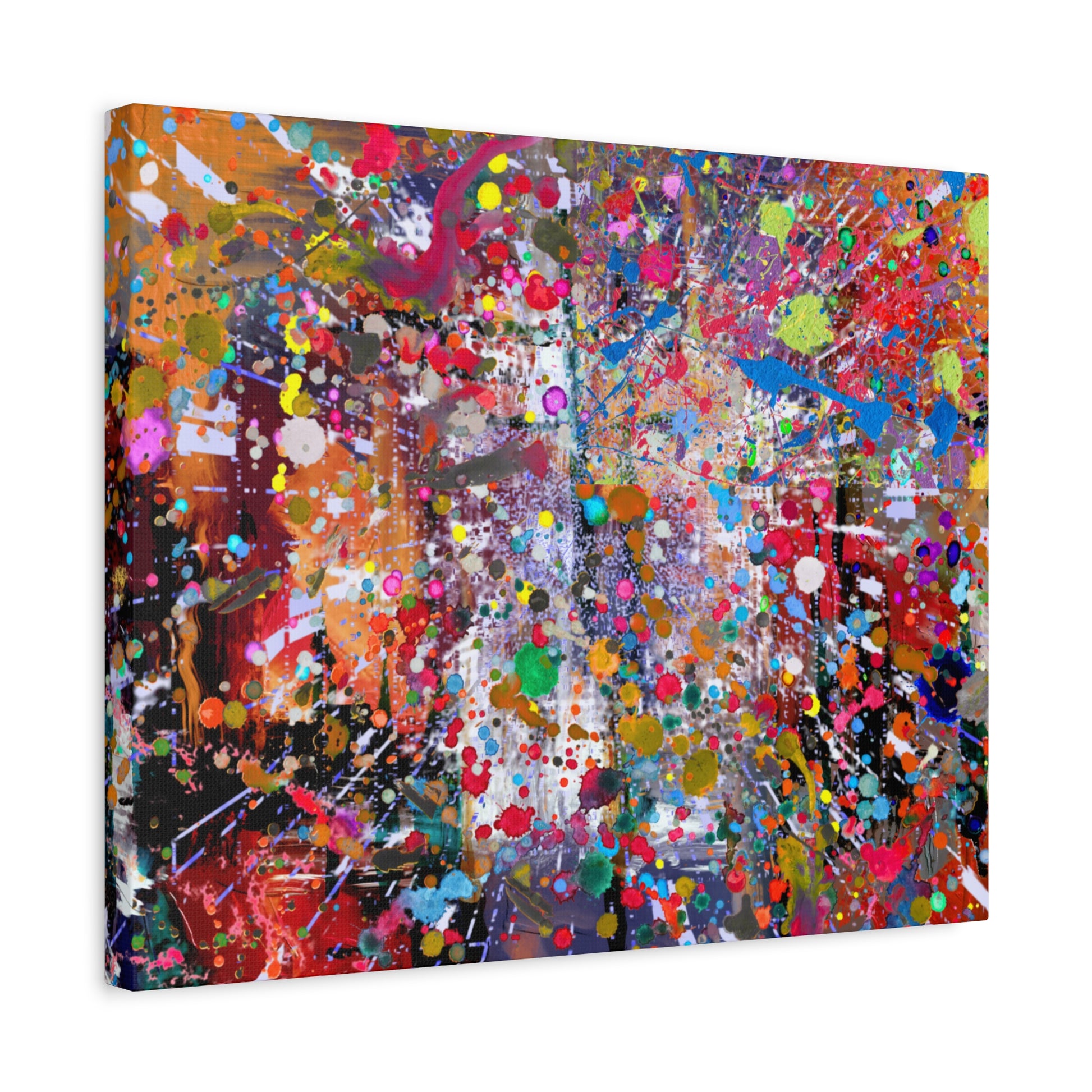 Neon Explosion Abstract Art Canvas Print - Paragon Prints