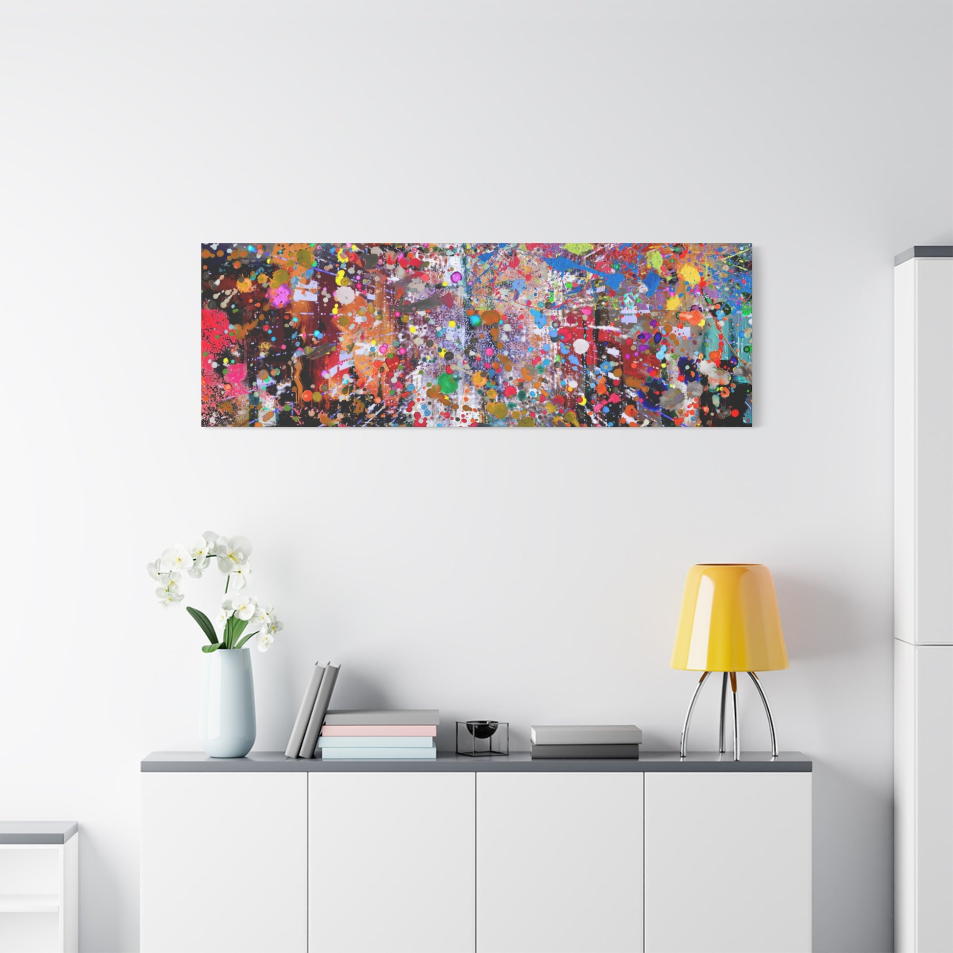 Neon Explosion Abstract Art Canvas Print - Paragon Prints