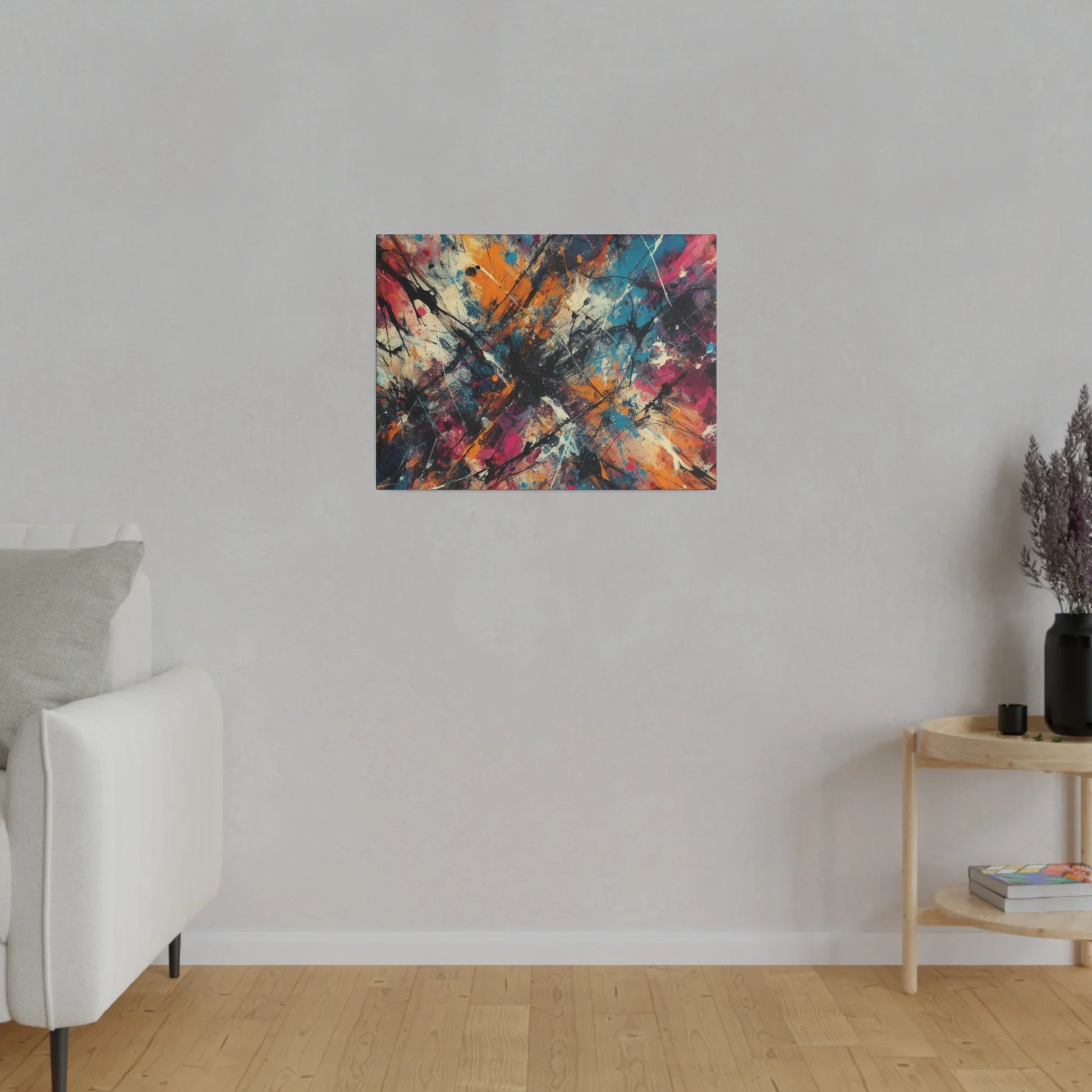 Electric Chaos Abstract Canvas Art Print - Paragon Prints