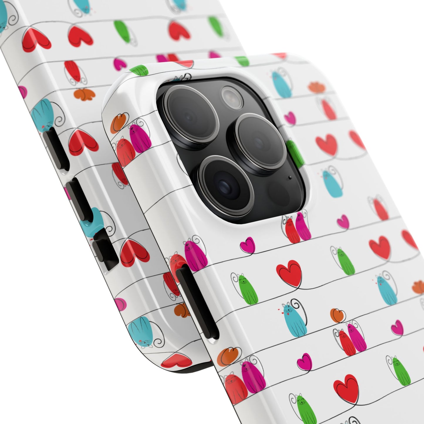 Cute Durable Whimsical Cat Print Phone Cover - Paragon Prints