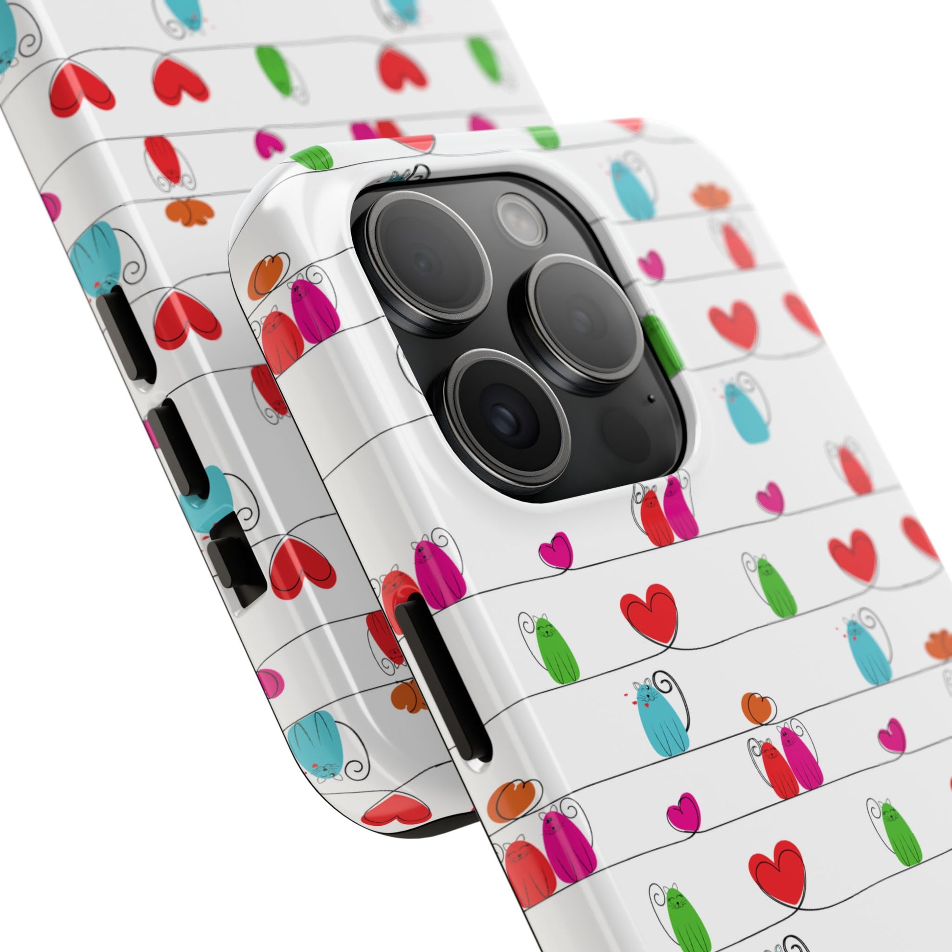 Cute Durable Whimsical Cat Print Phone Cover - Paragon Prints